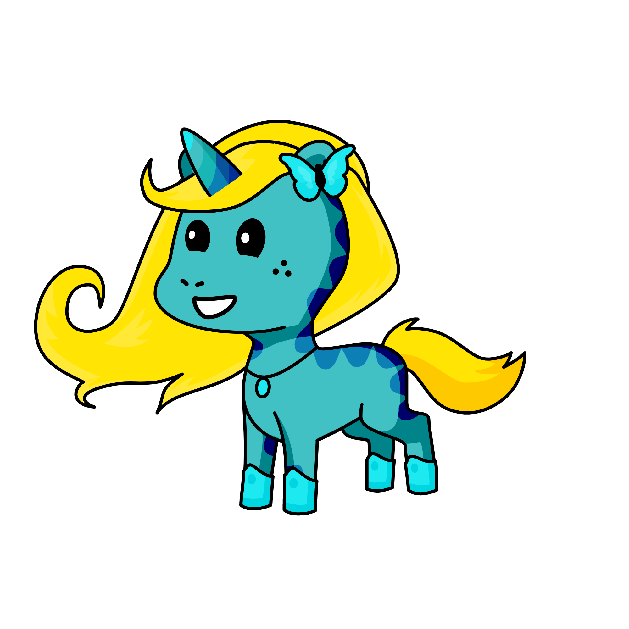 Blondie, the unicorn