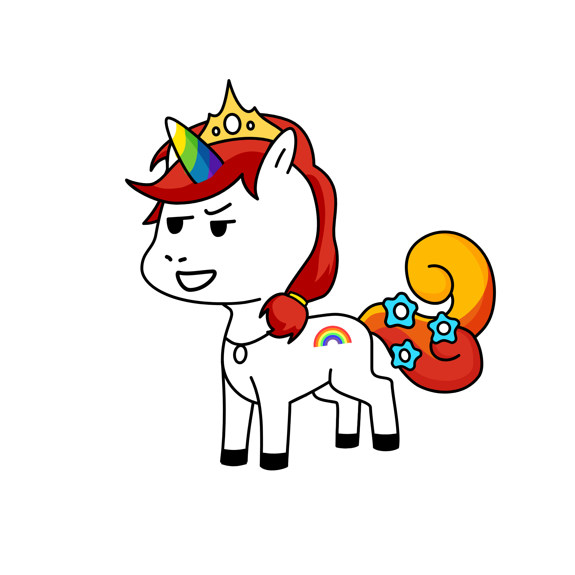 Rainbow dash, the unicorn