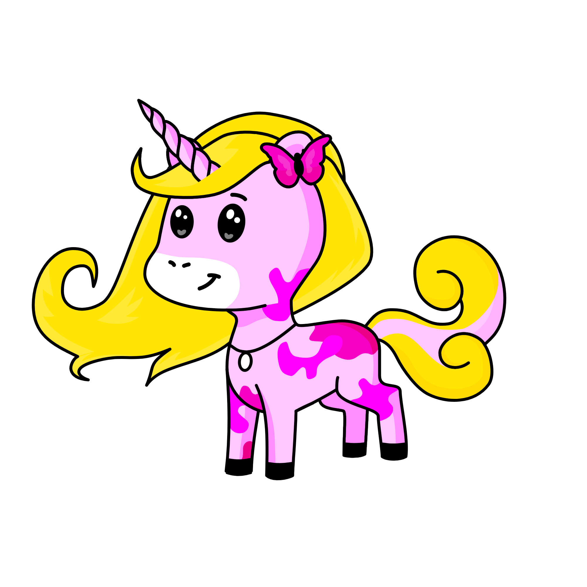 Eva, The Pinkest Unicorn Of All, the unicorn