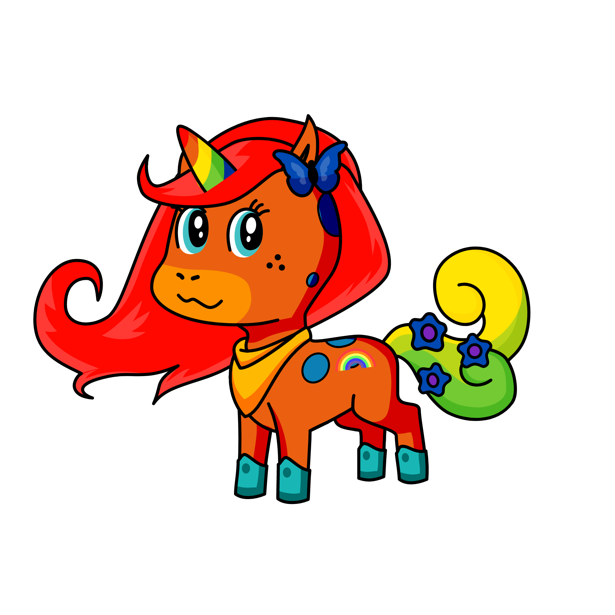 Rainbow younicorn, the unicorn