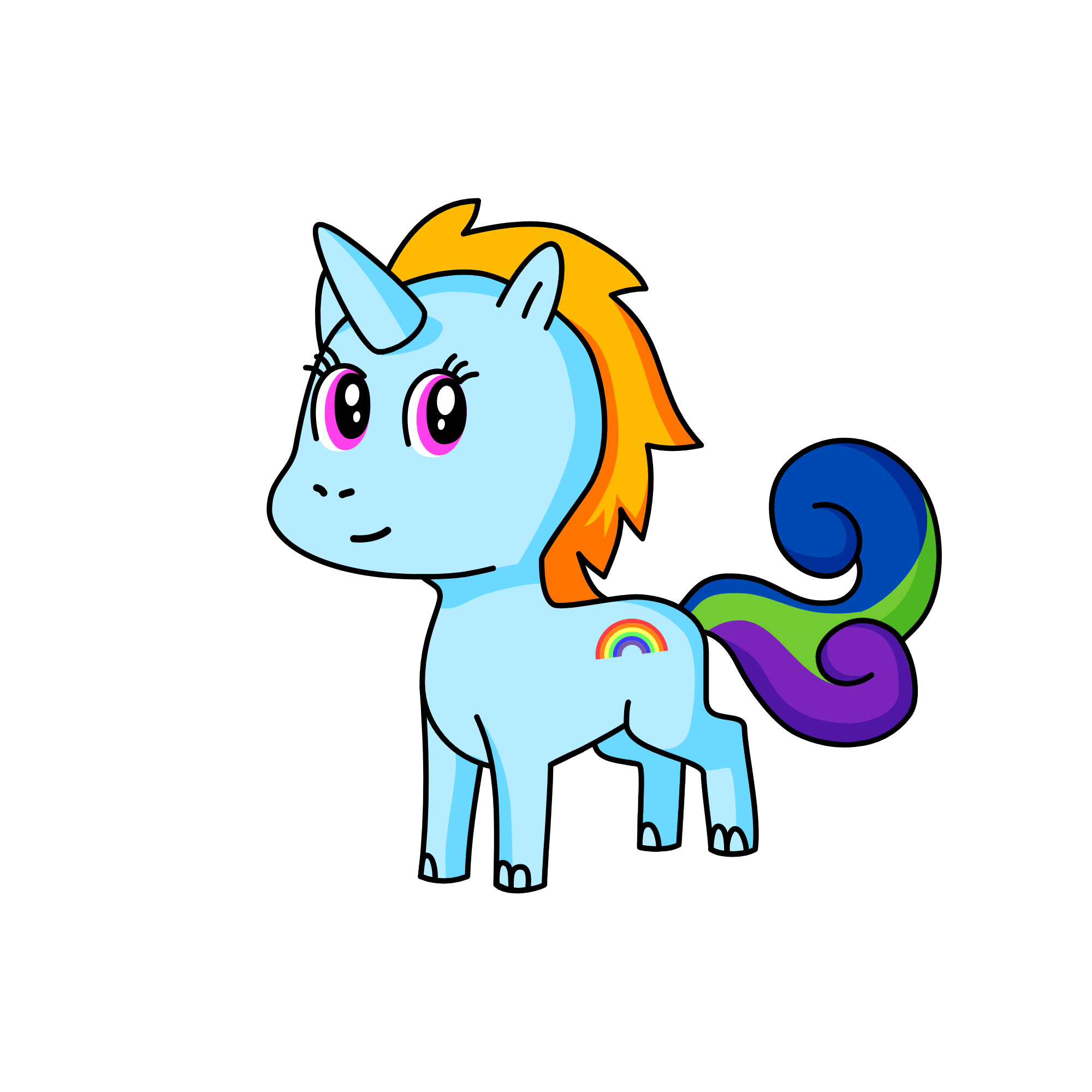 rainbow dash, the unicorn