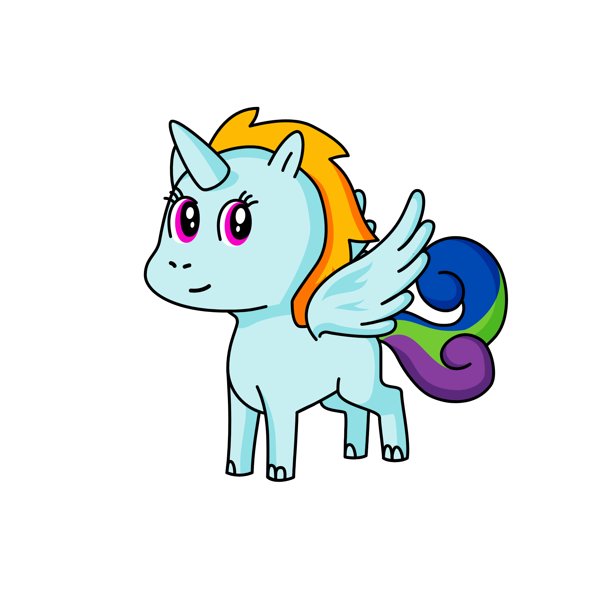 Rainbow dash, the unicorn