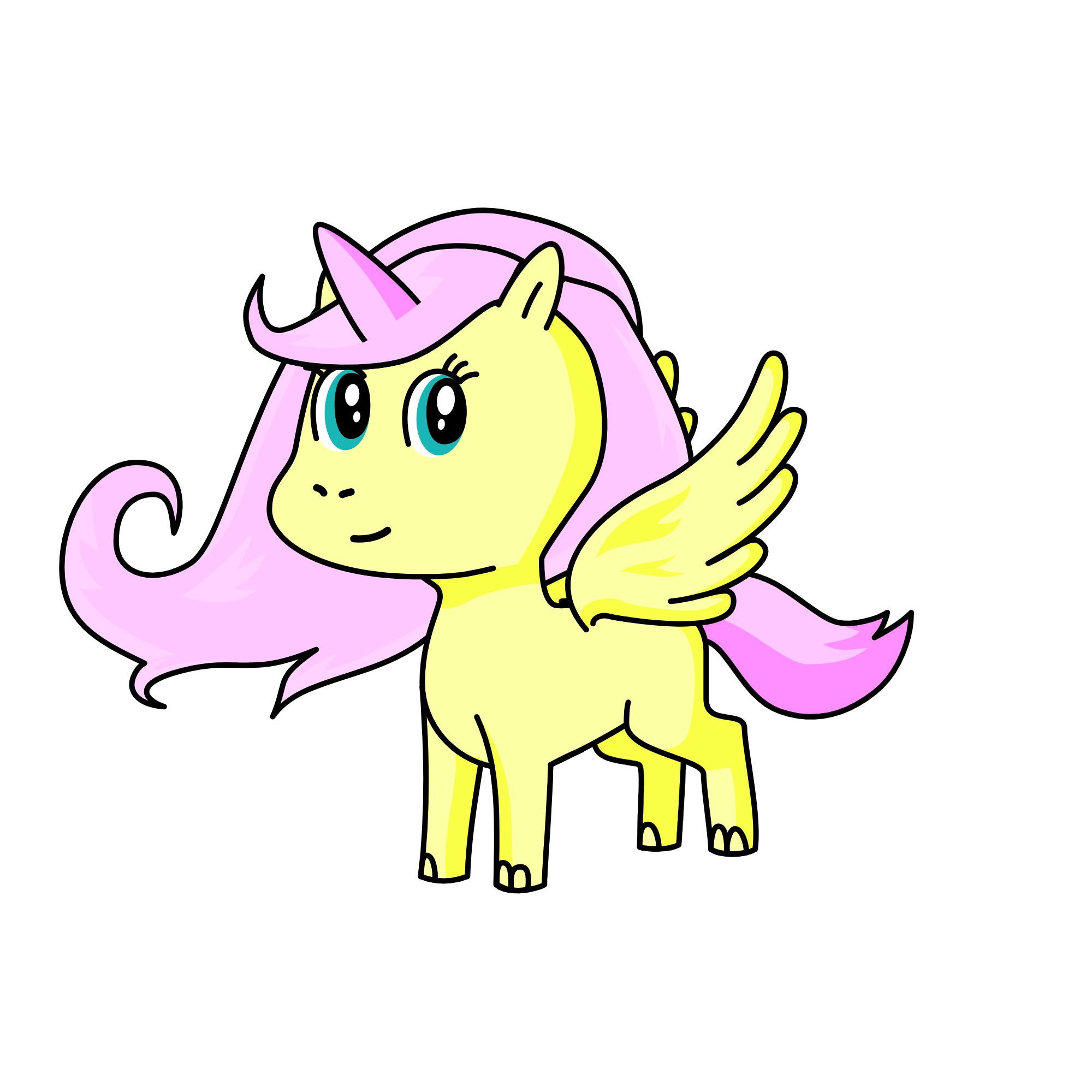 fluttershy, the unicorn