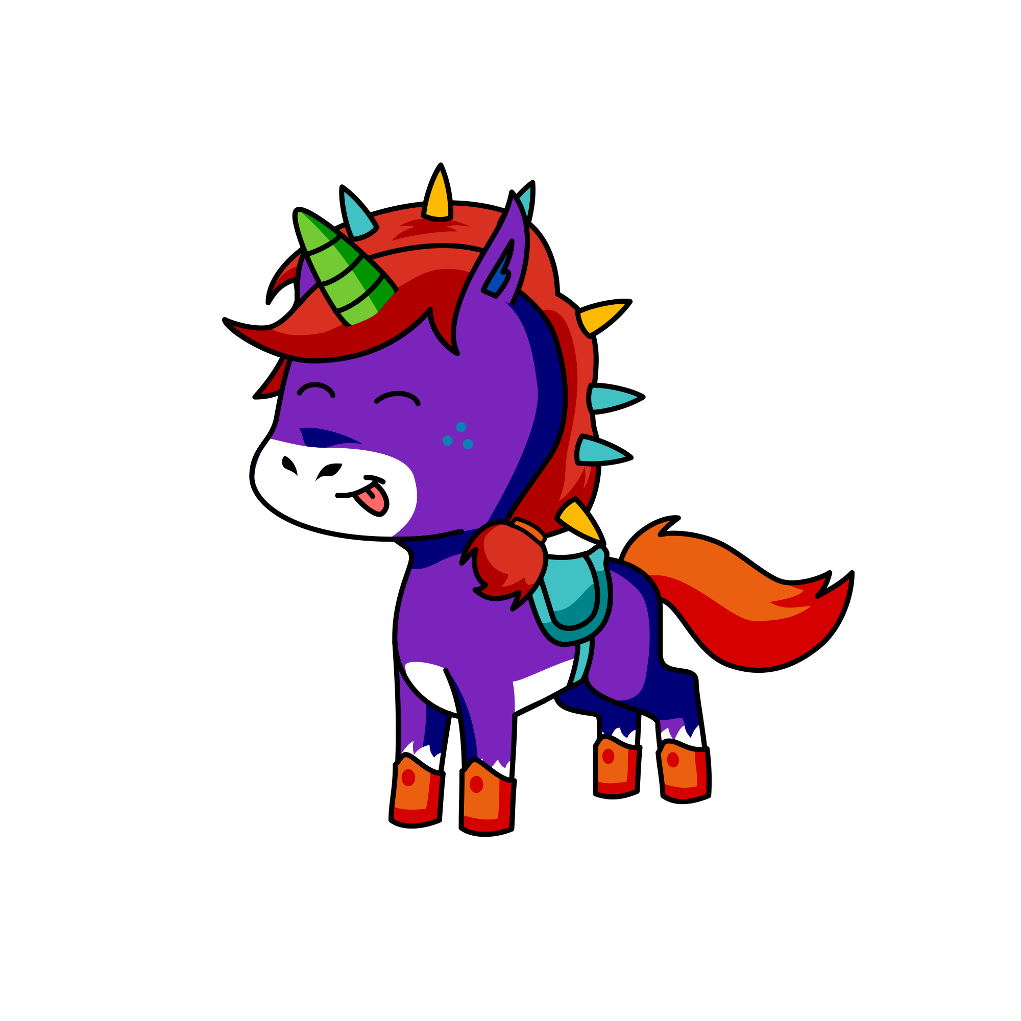 Rainbow wind, the unicorn