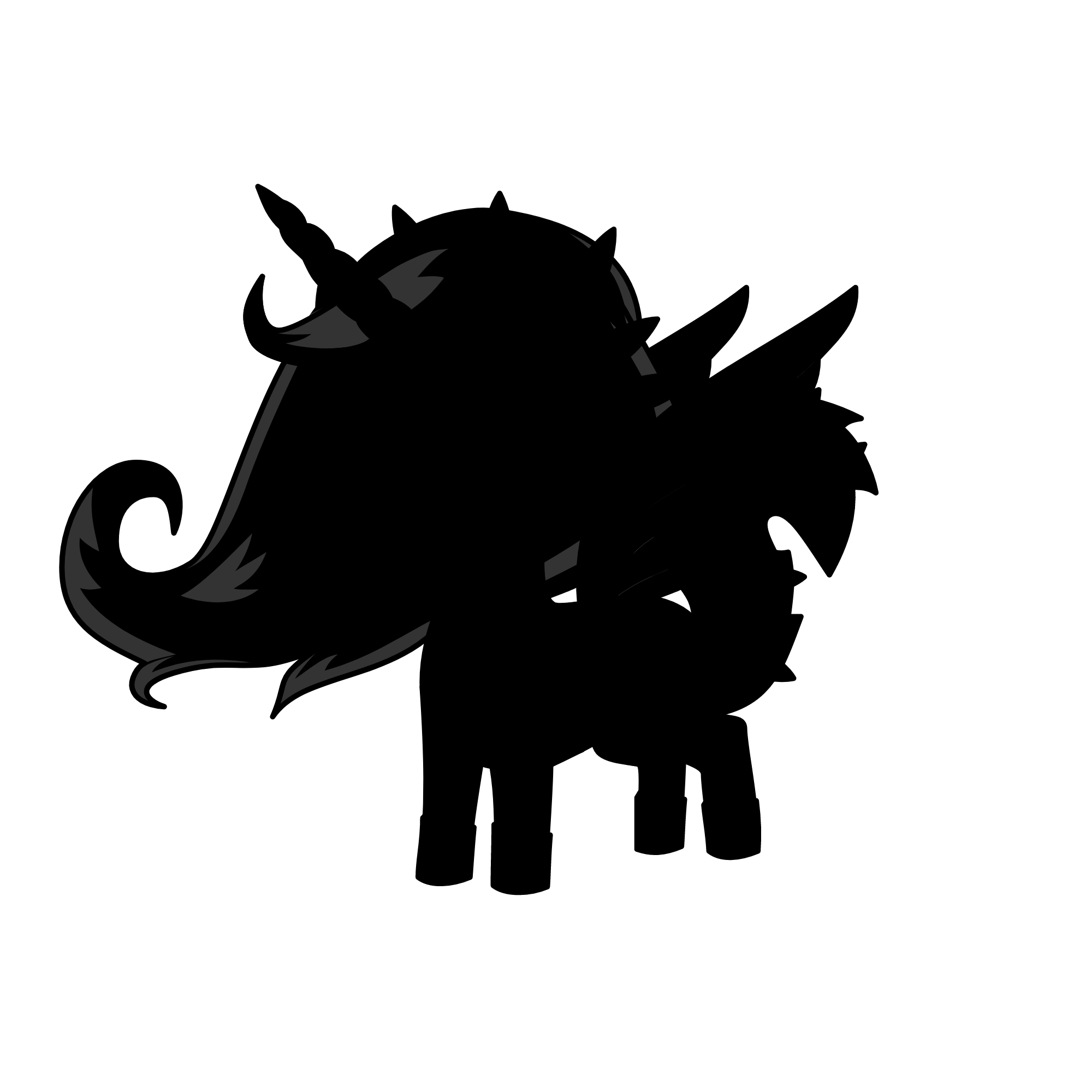 shadow in the night, the unicorn