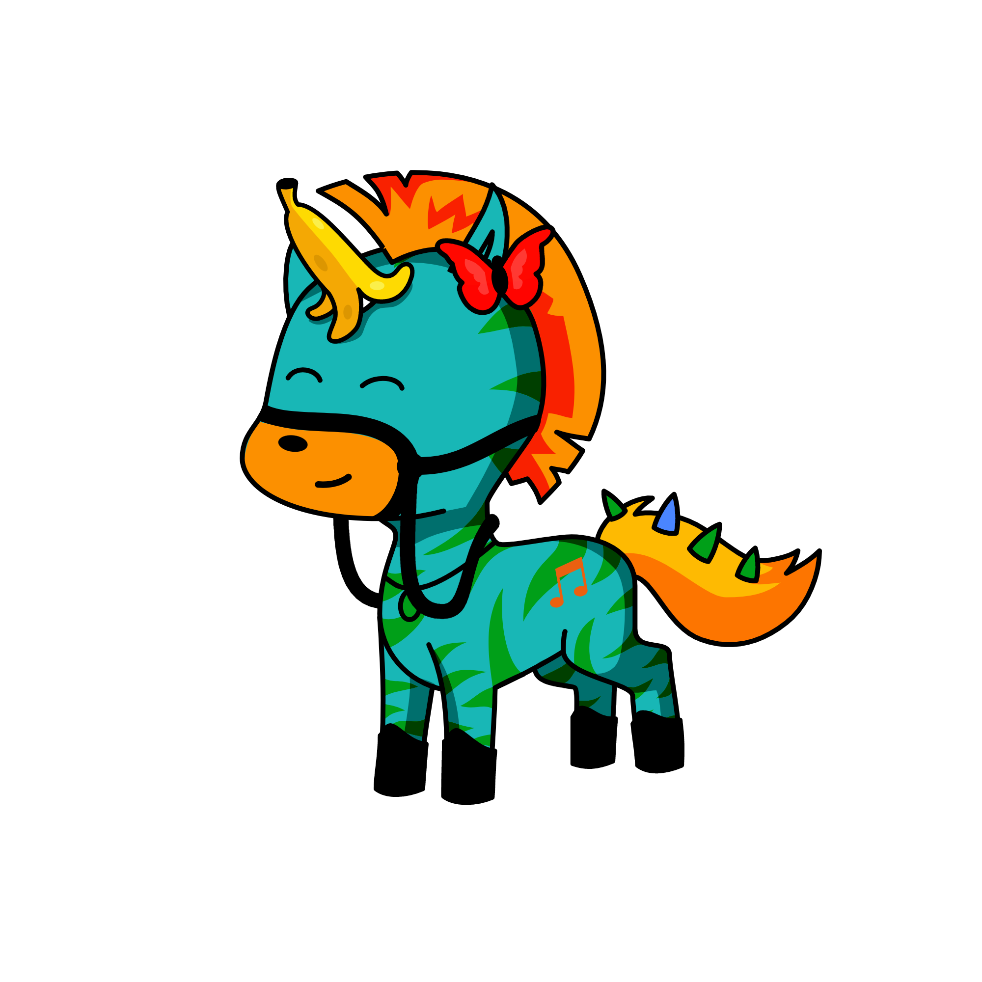 made by wheel, the unicorn