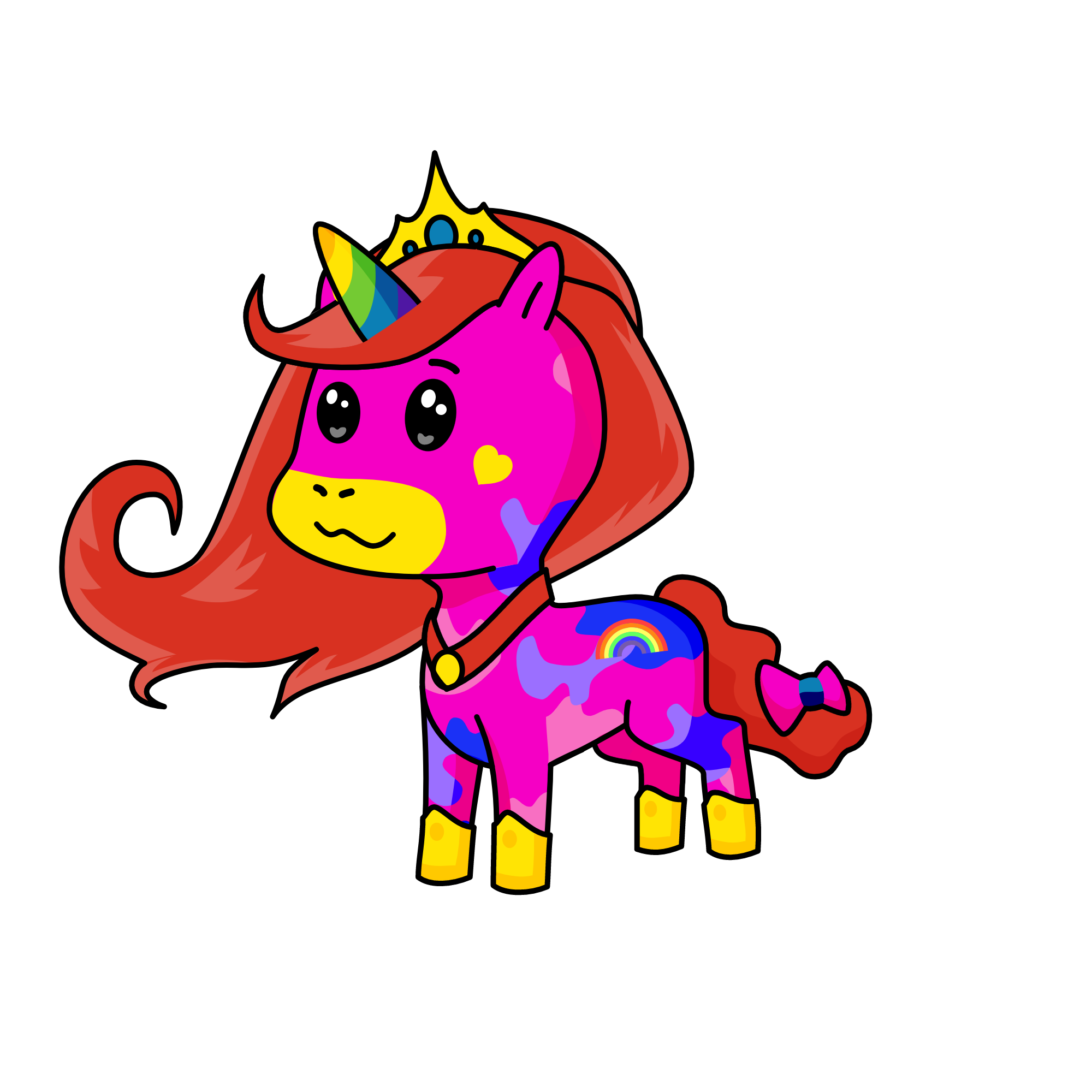 Rainbow, the unicorn