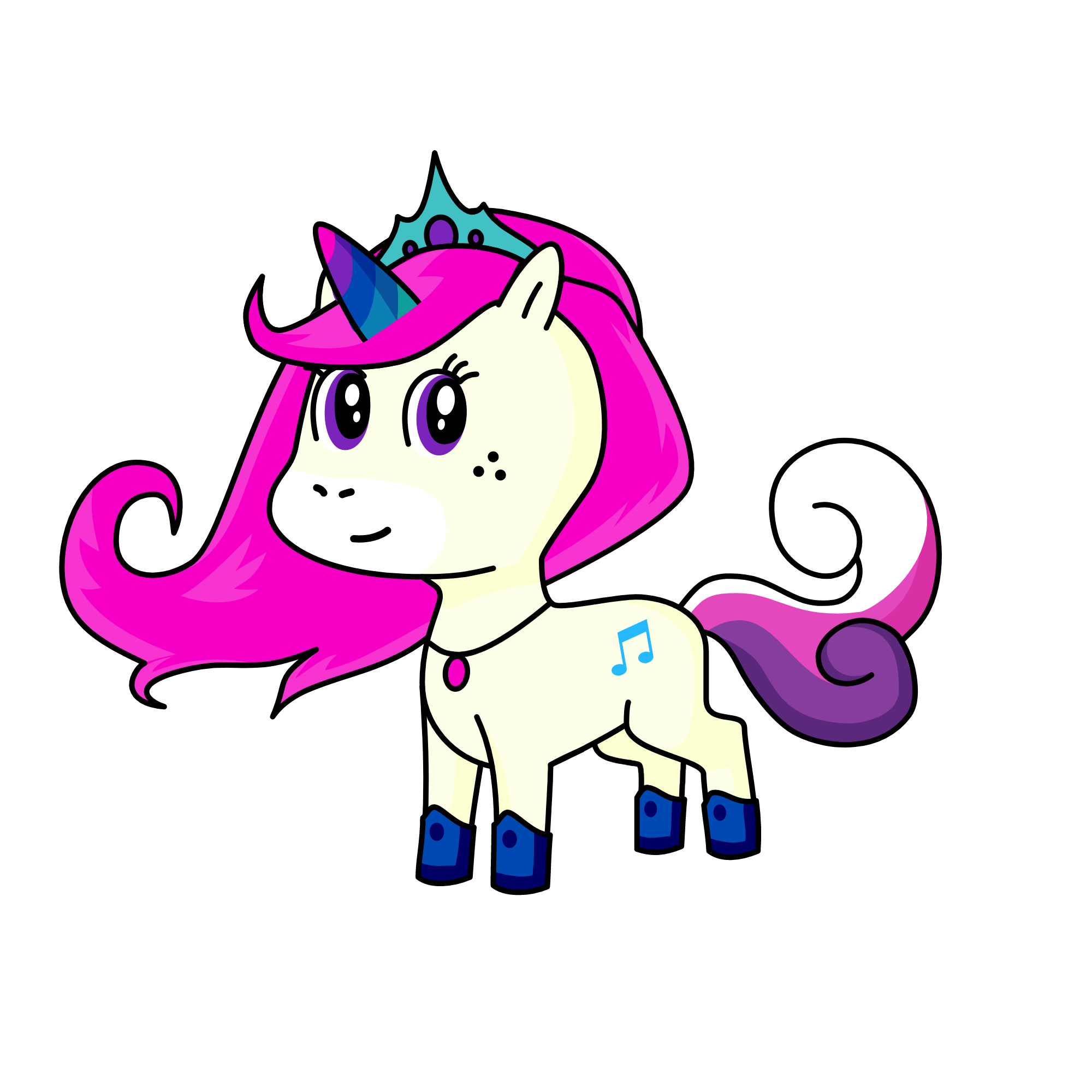 the beautiful queen, the unicorn