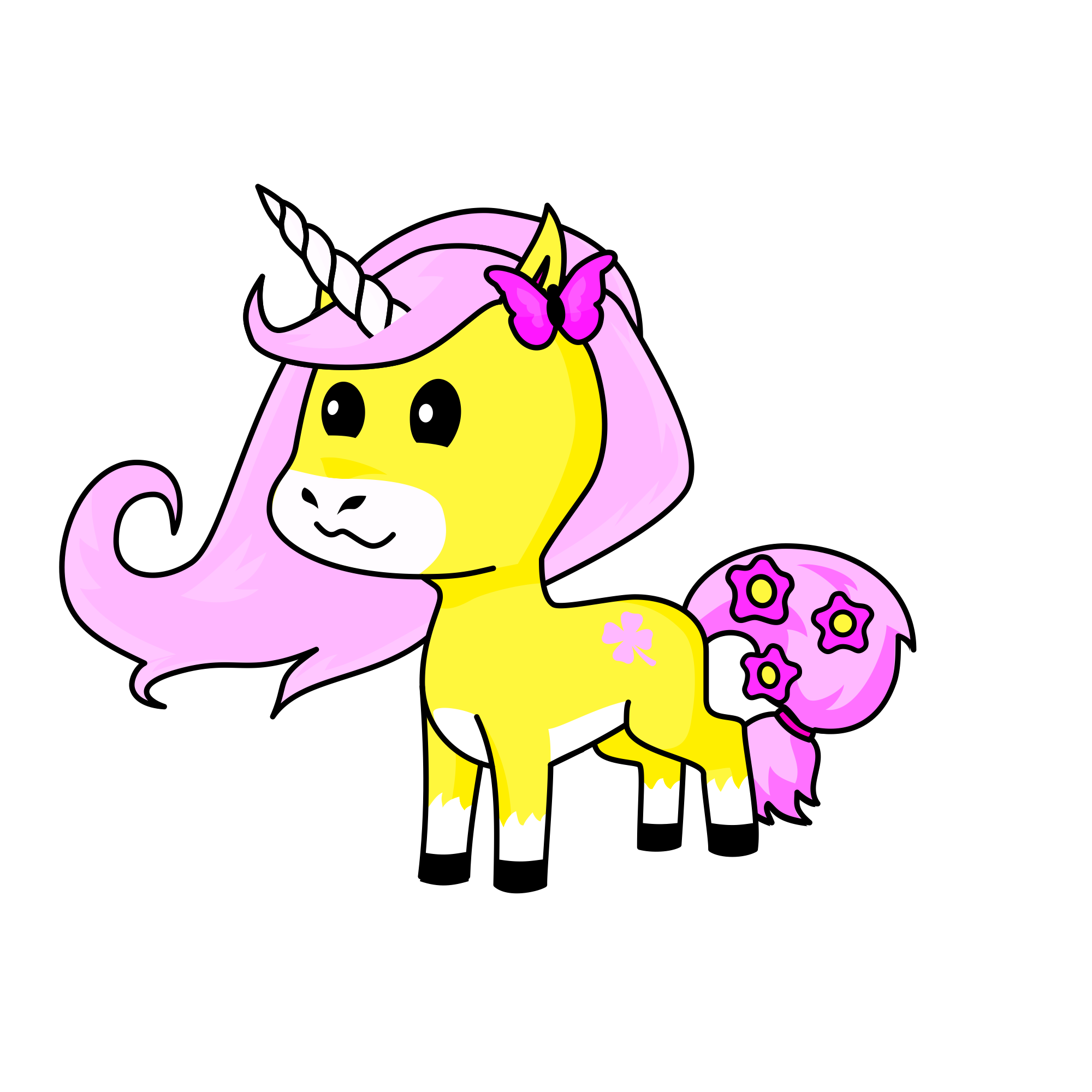 Flutter shy , the unicorn