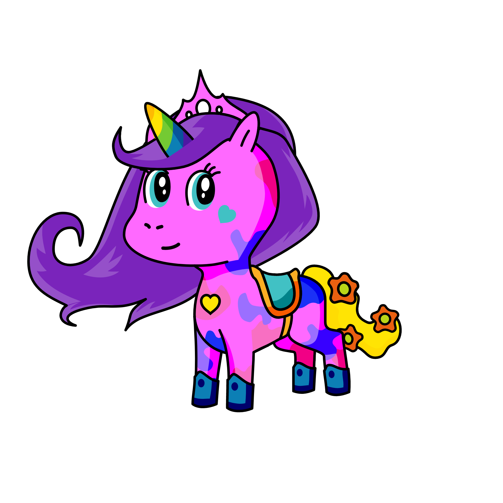 Clowy, the unicorn