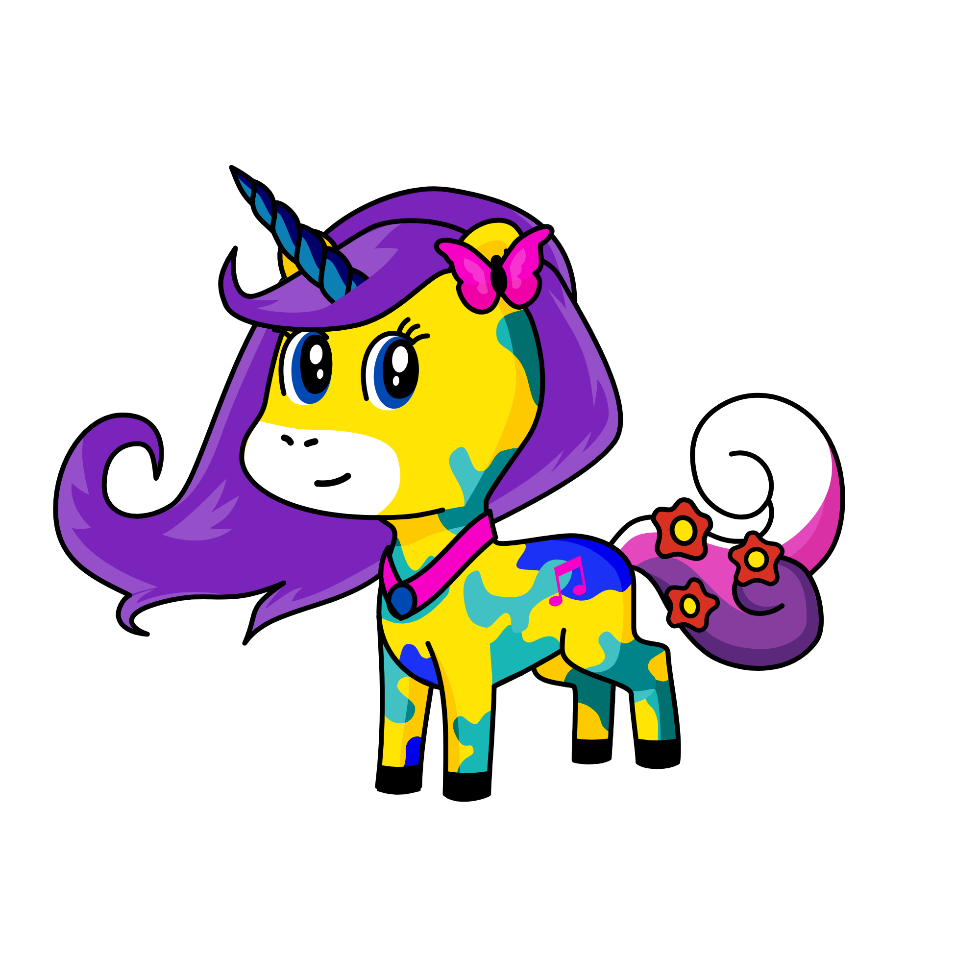 Star flower shimmer, the unicorn