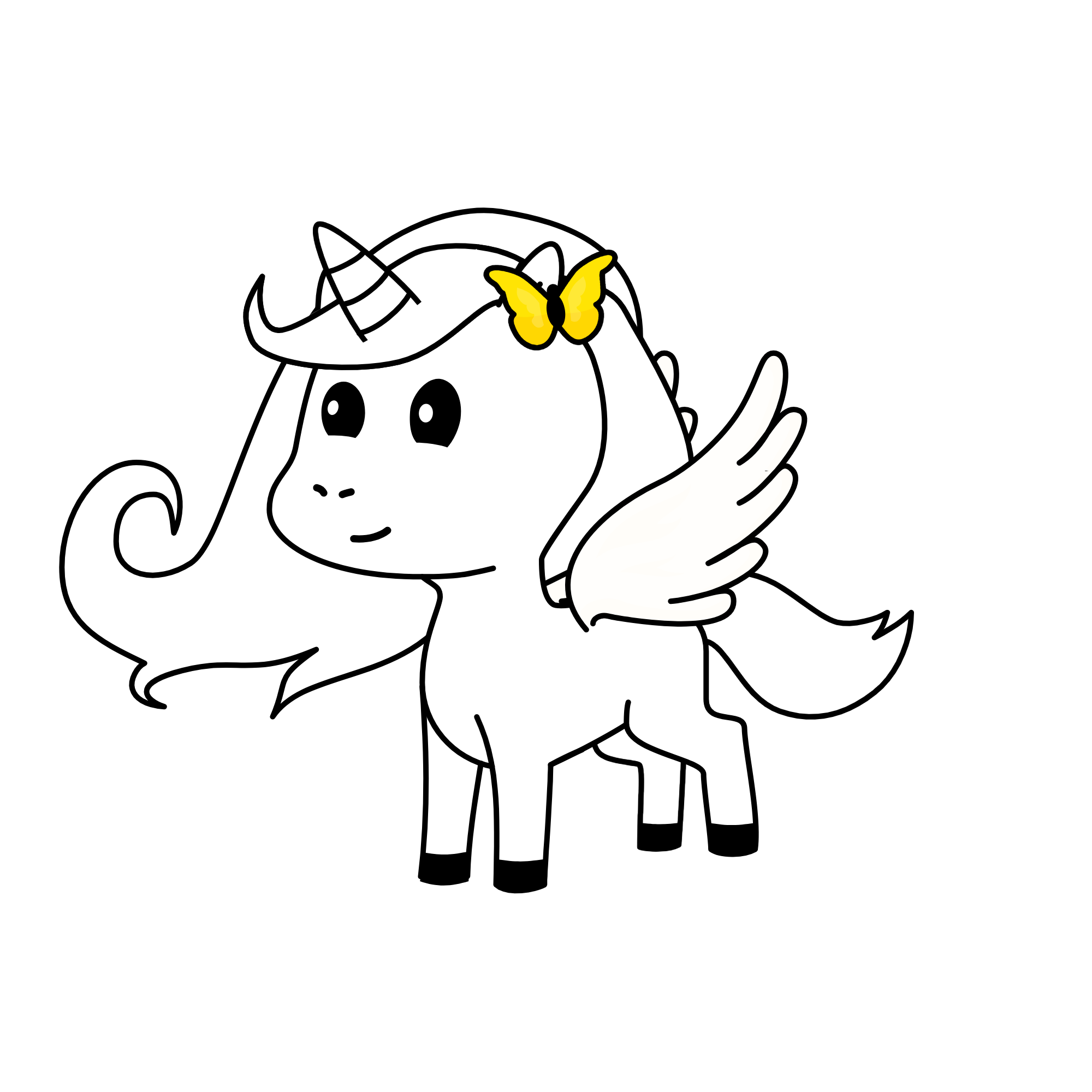 White, the unicorn