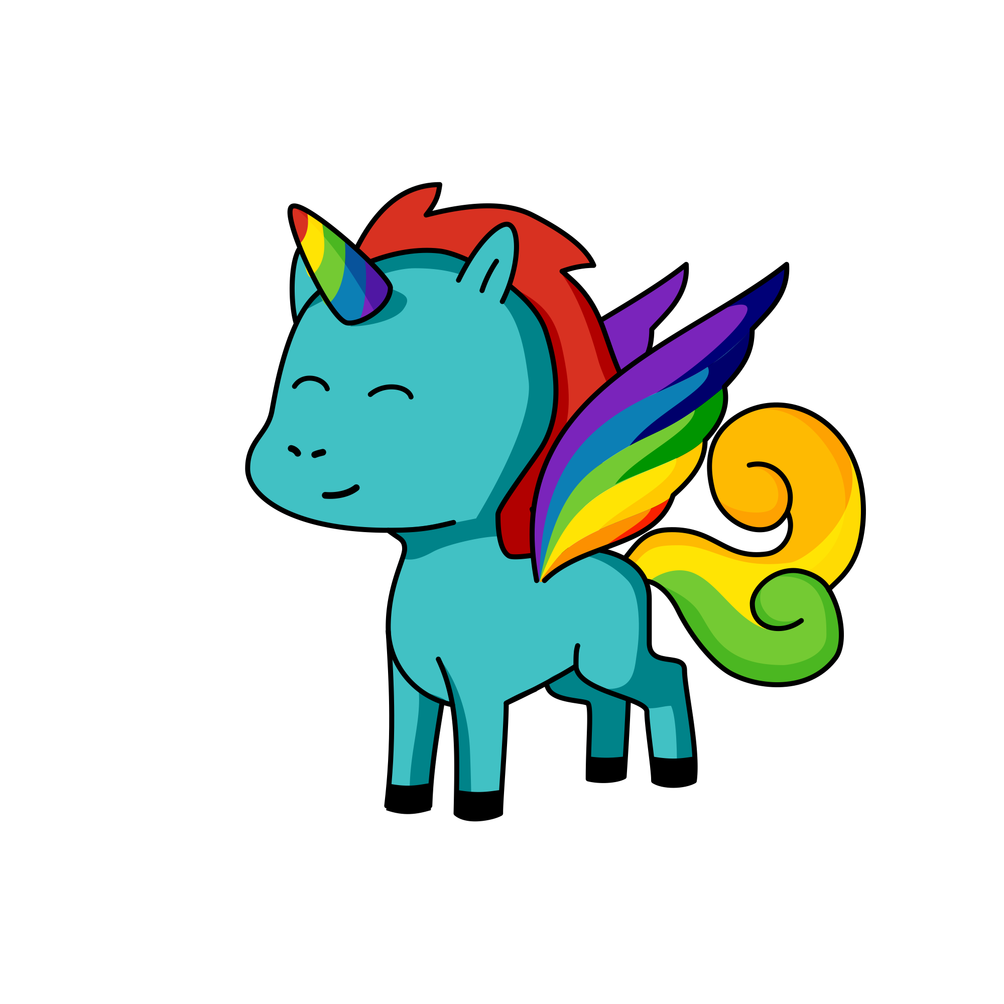 Rainbow dash, the unicorn