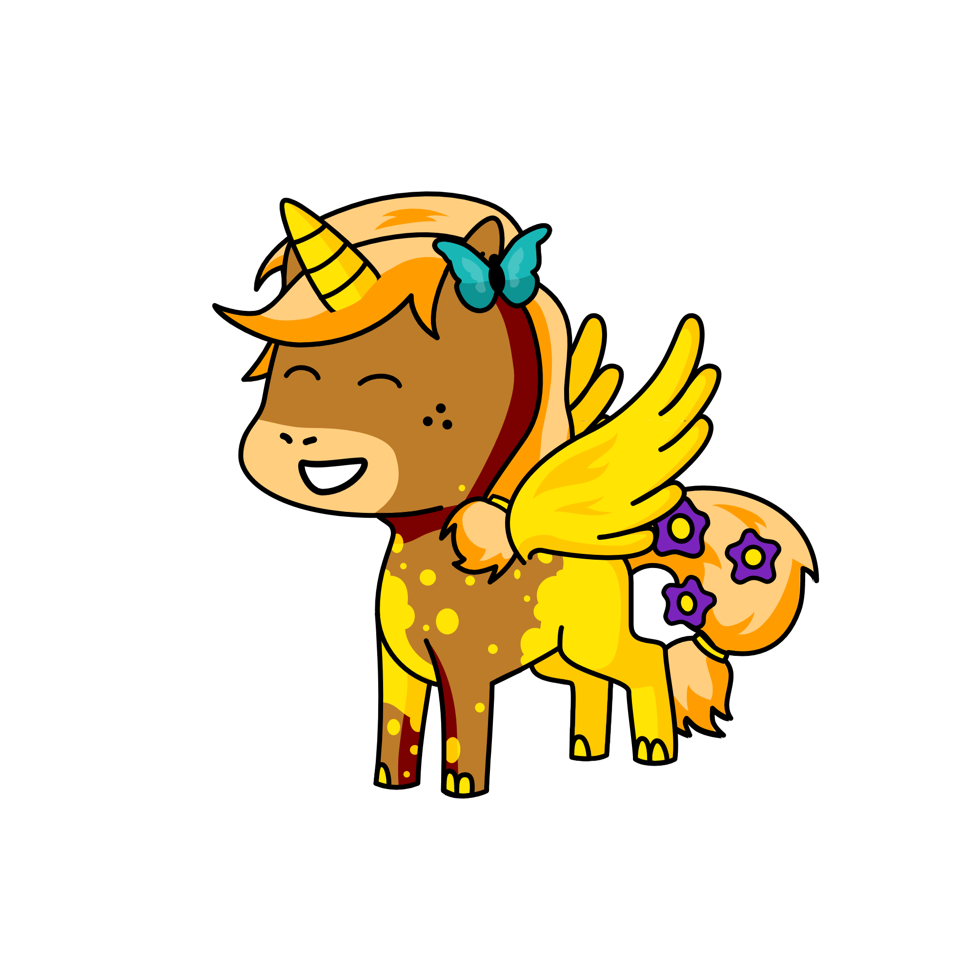 Goldy, the unicorn