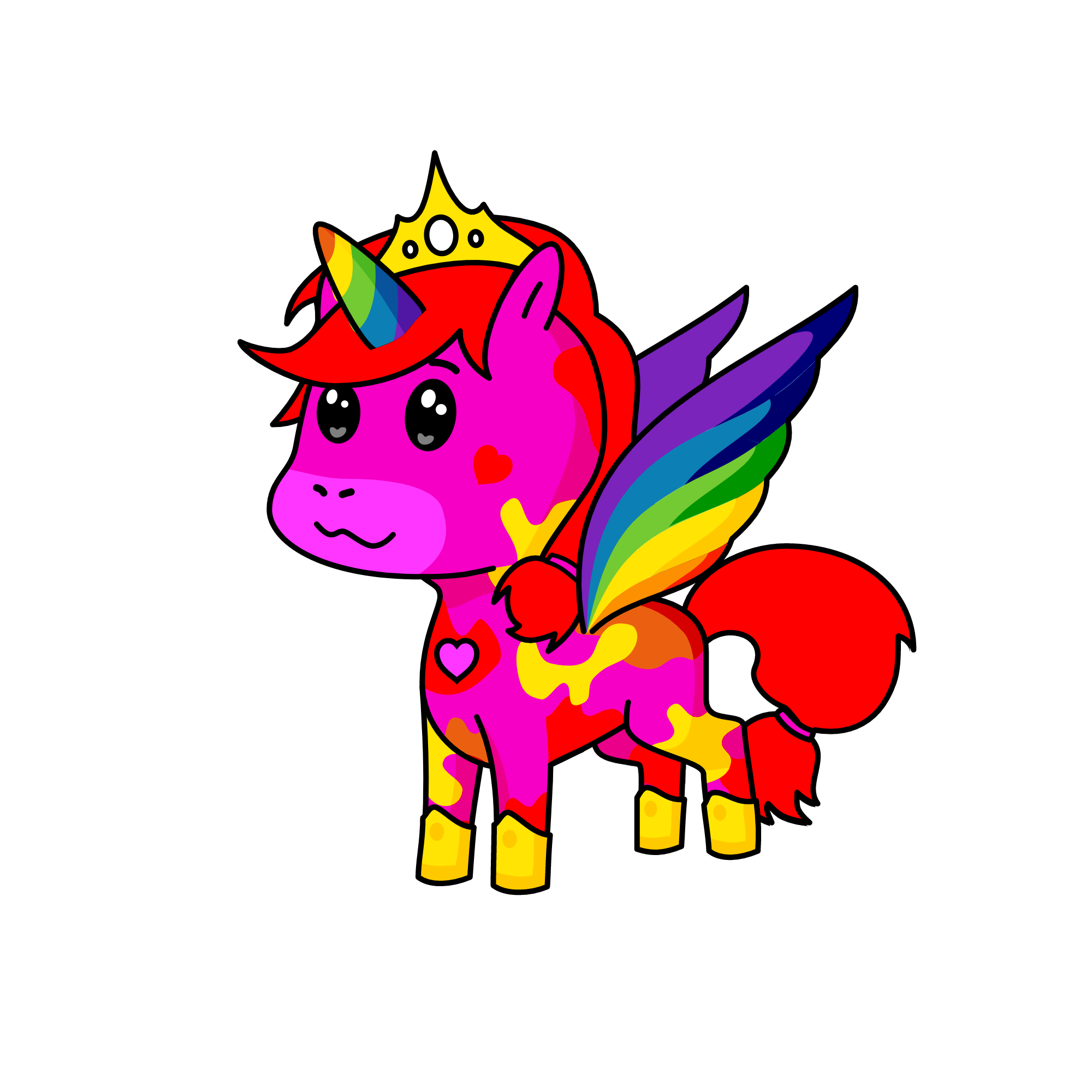 Rainbow, the unicorn