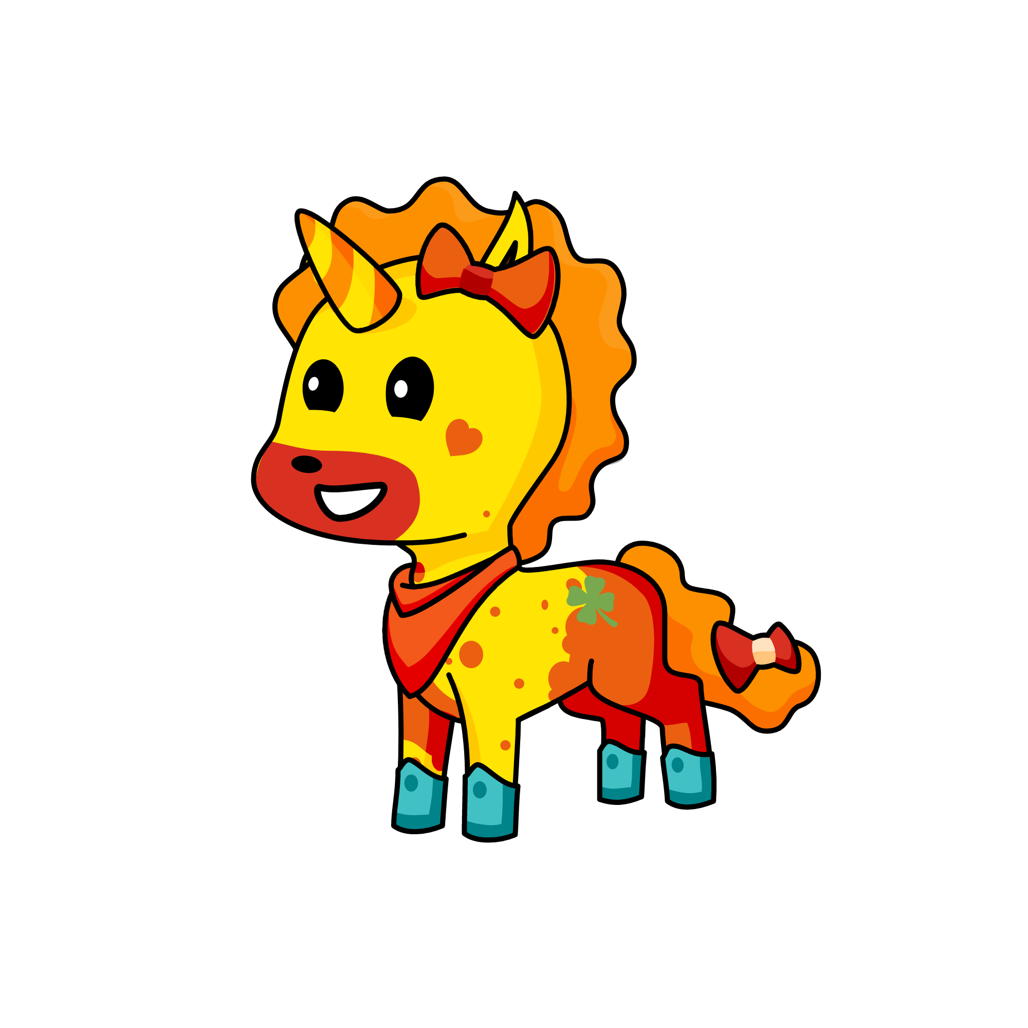 Smushed pea, the unicorn