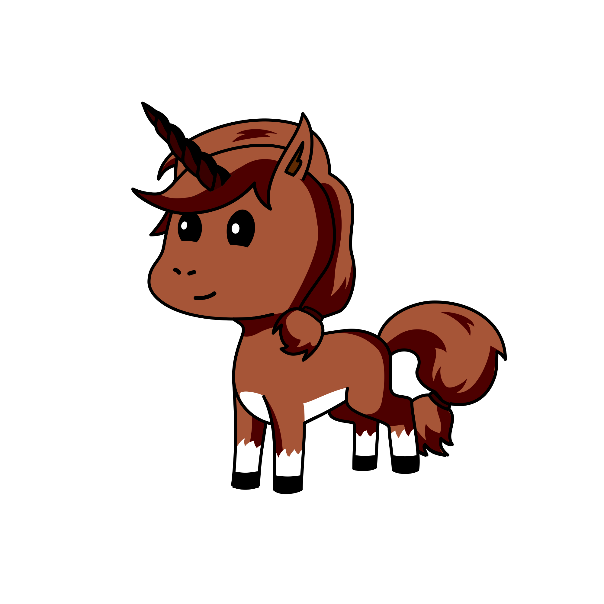 Woodlen flowers , the unicorn