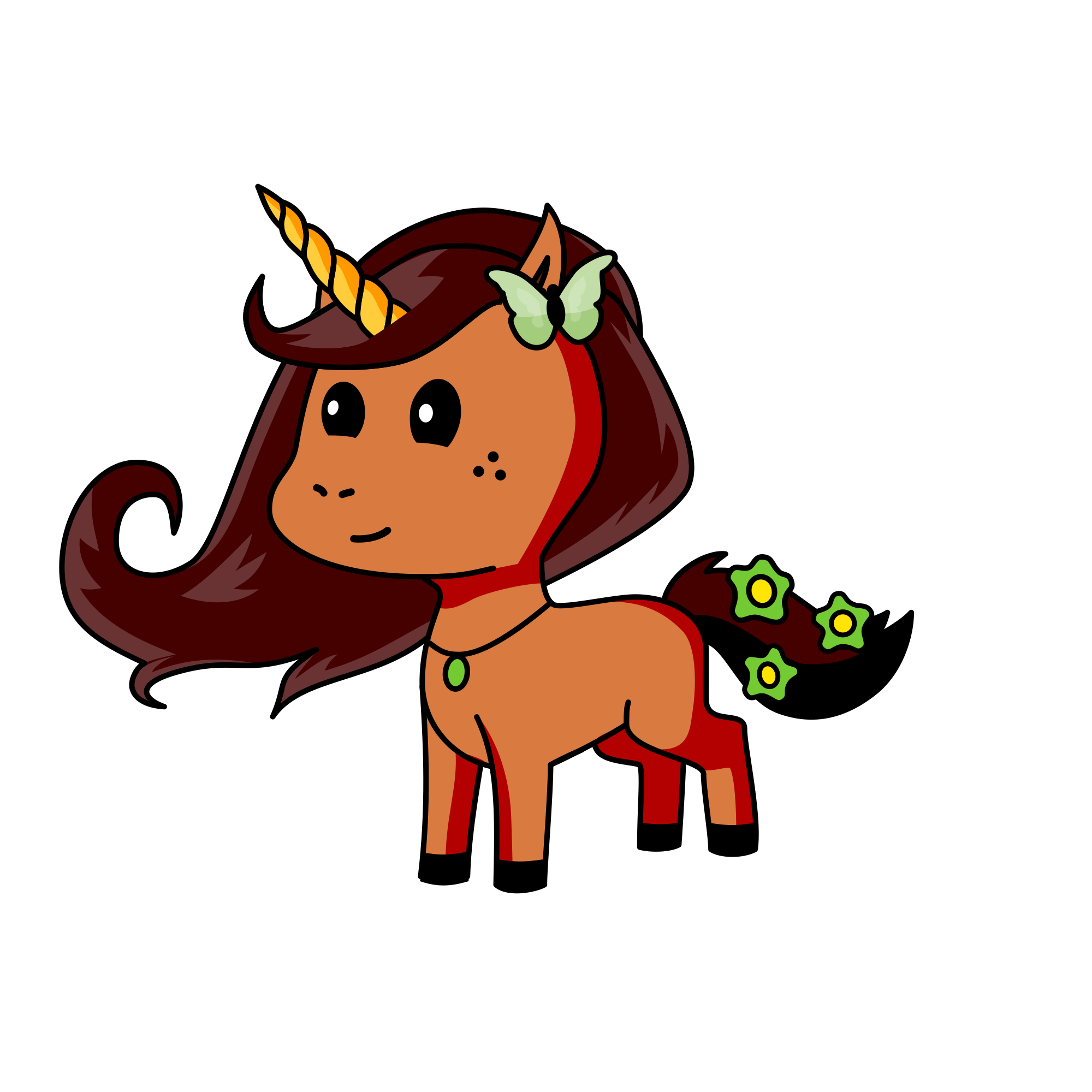 Woodland Flowers, the unicorn