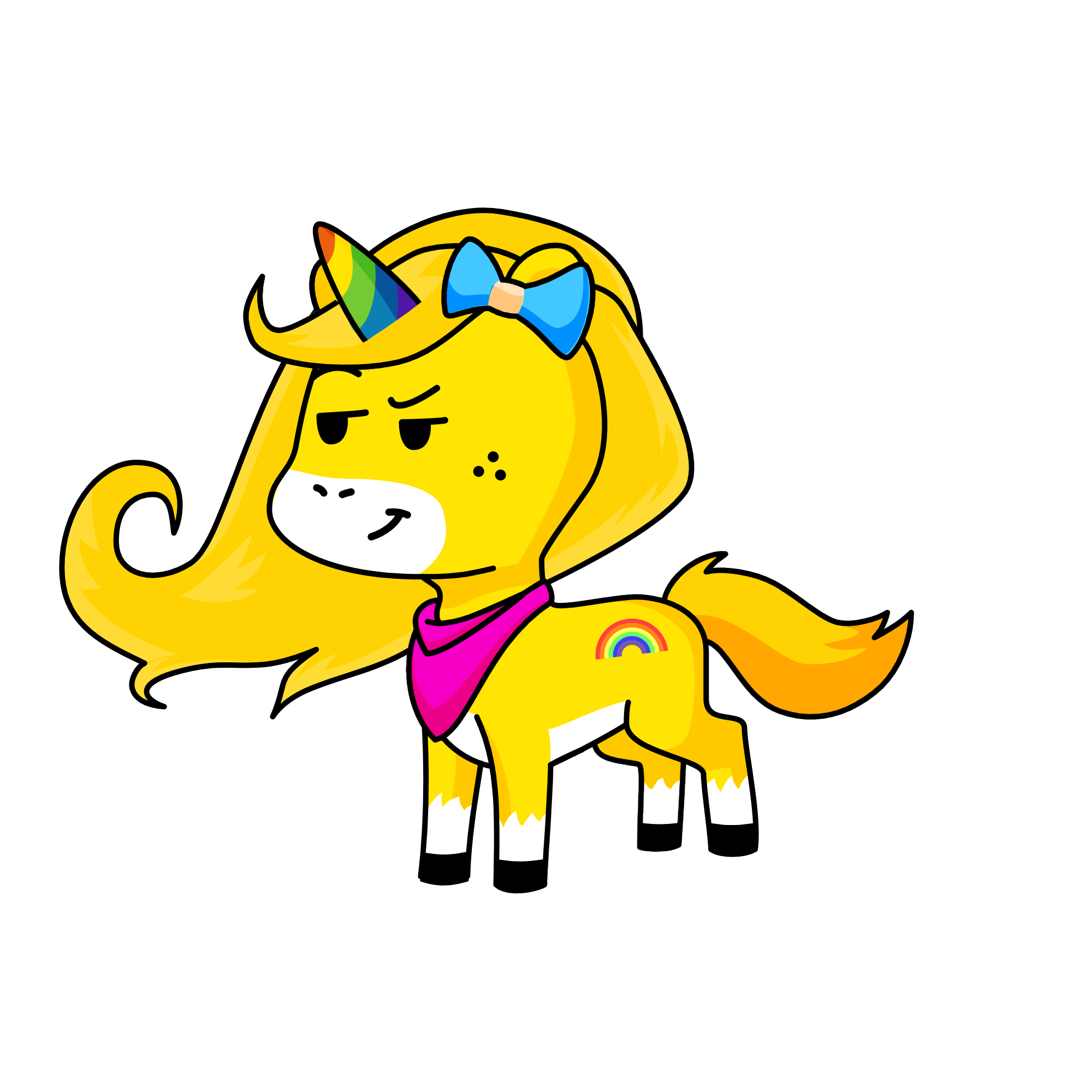 Rainbow, the unicorn