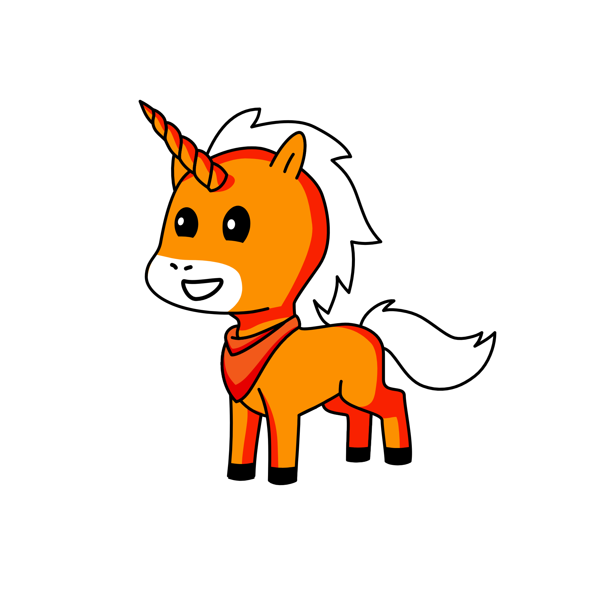 Orange rainbow, the unicorn