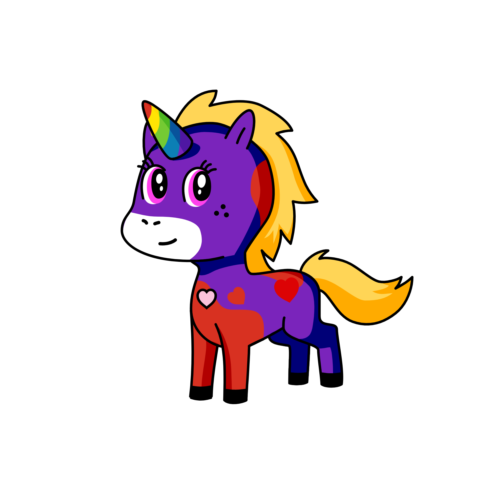 Cute unicorn, the unicorn