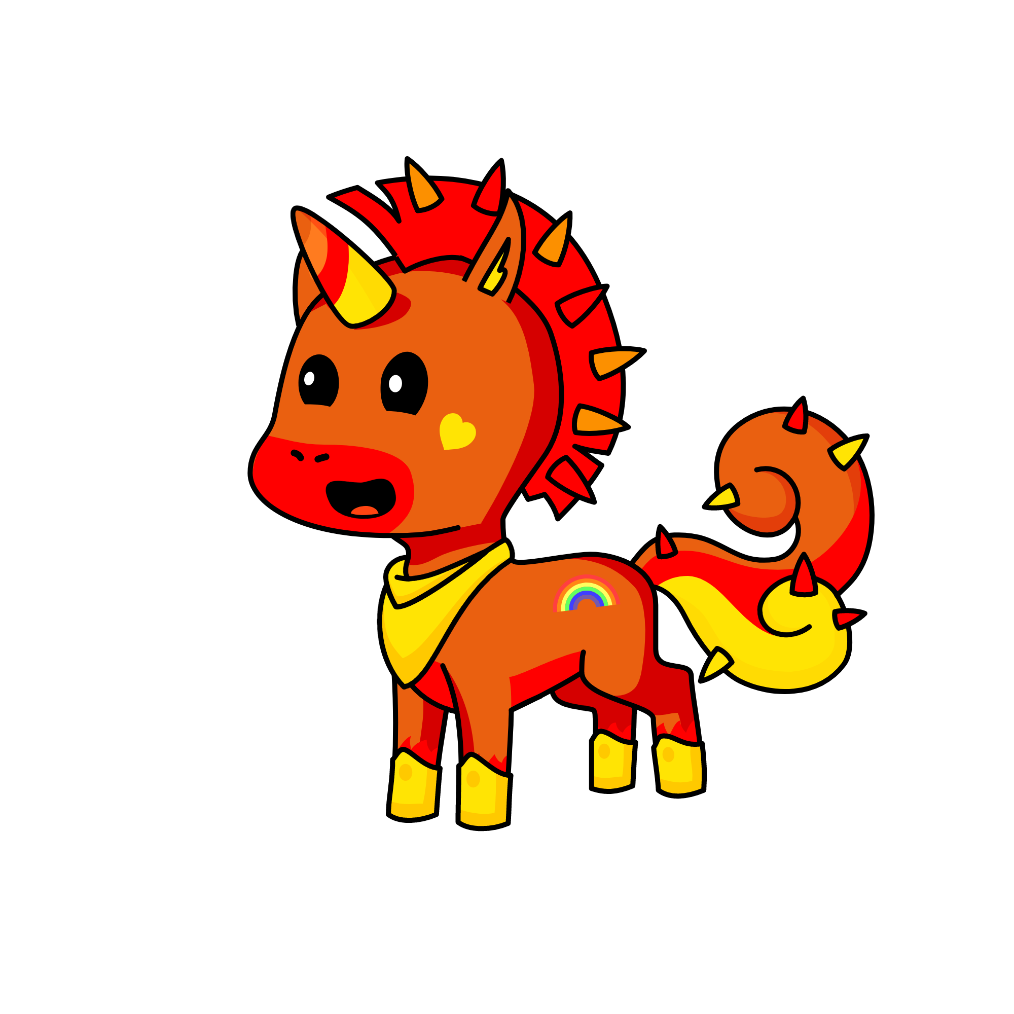 spikeoranreyellow, the unicorn