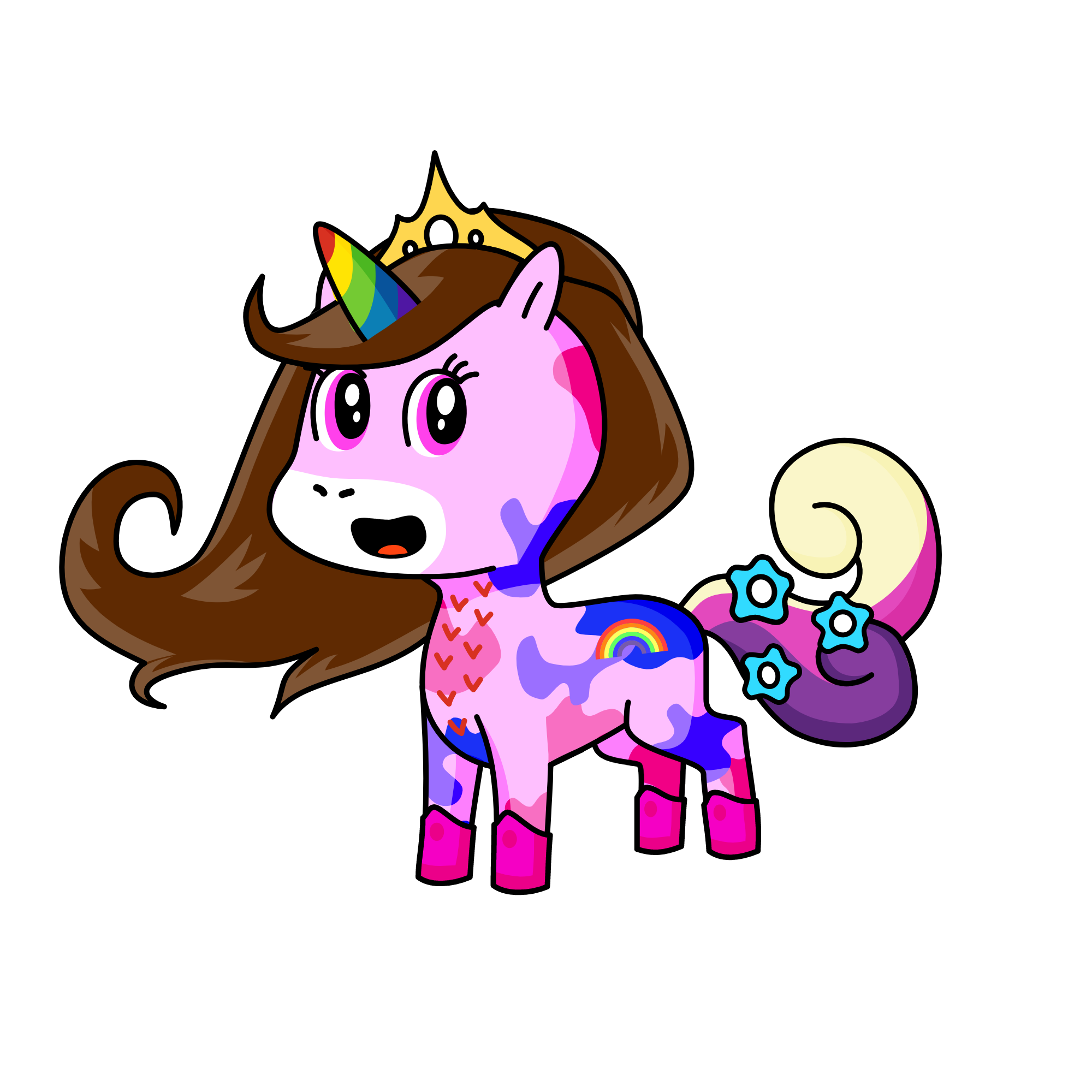 Rainbow Fluff, the unicorn