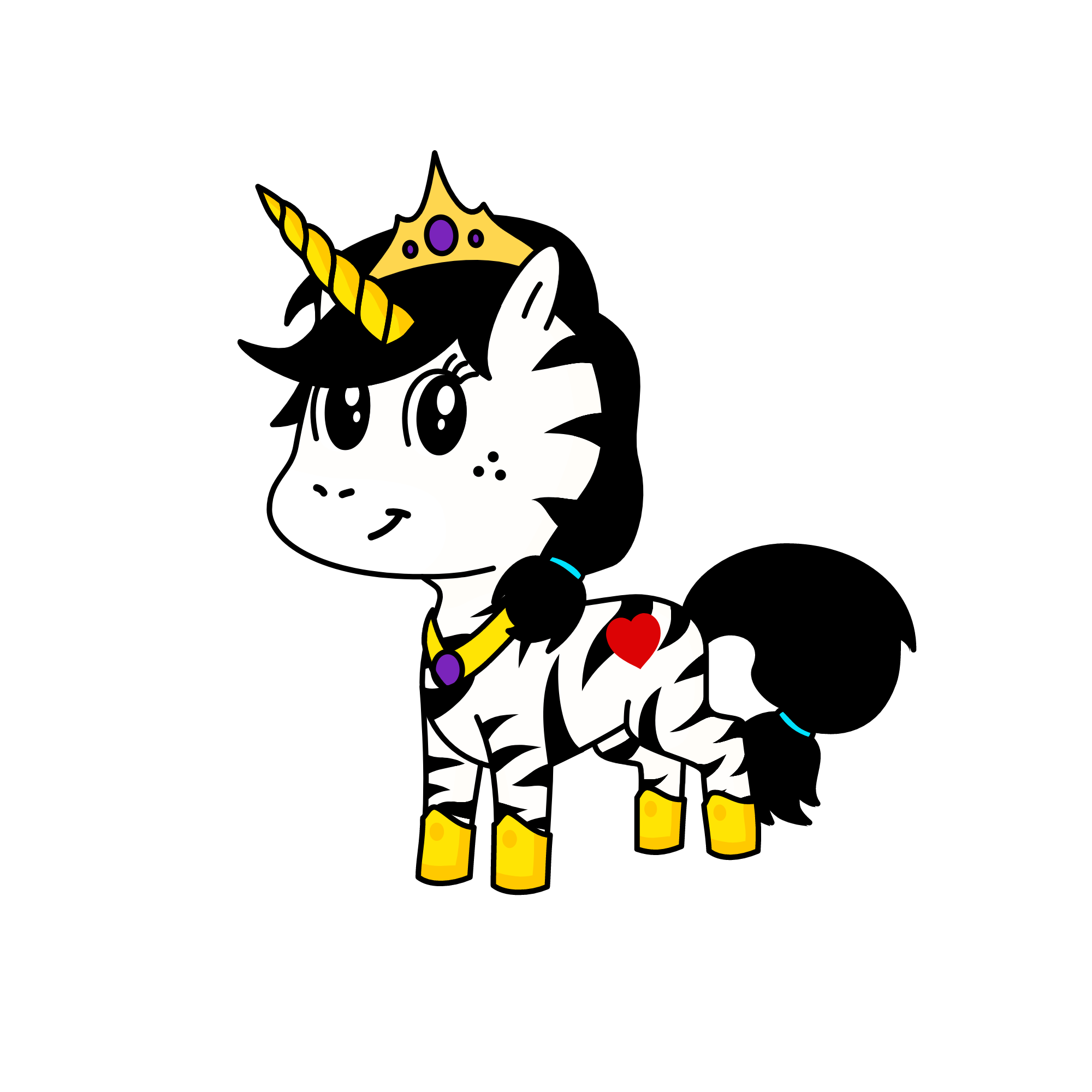 princess zebra, the unicorn