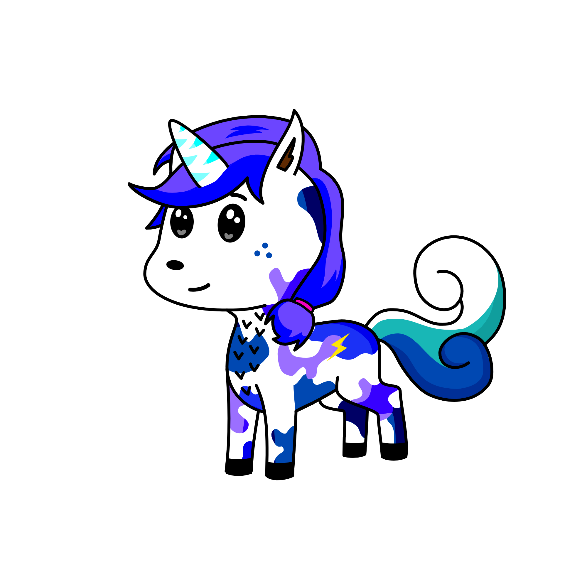 bluey, the unicorn