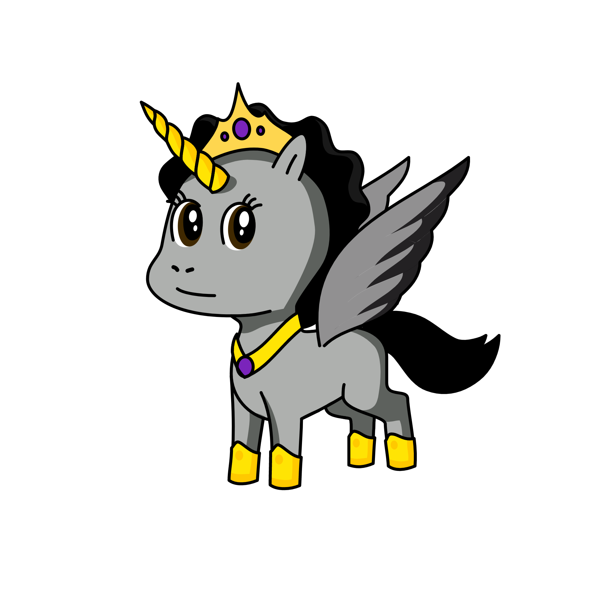 Queen Evelyn, the unicorn