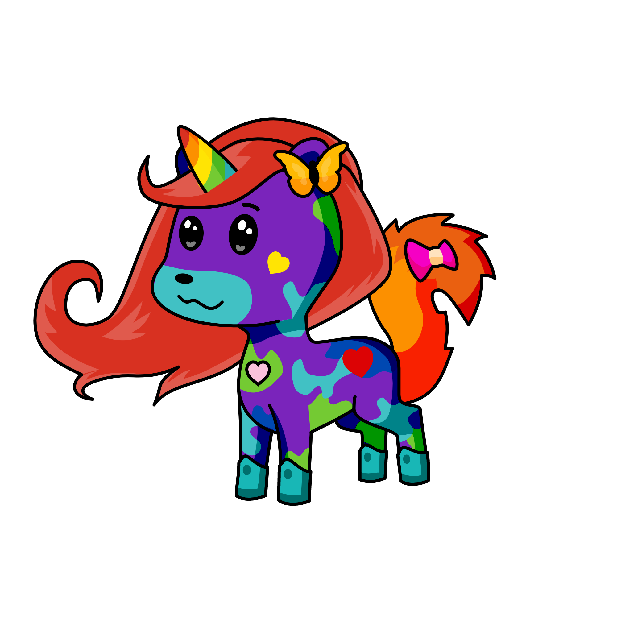 Rainbow, the unicorn