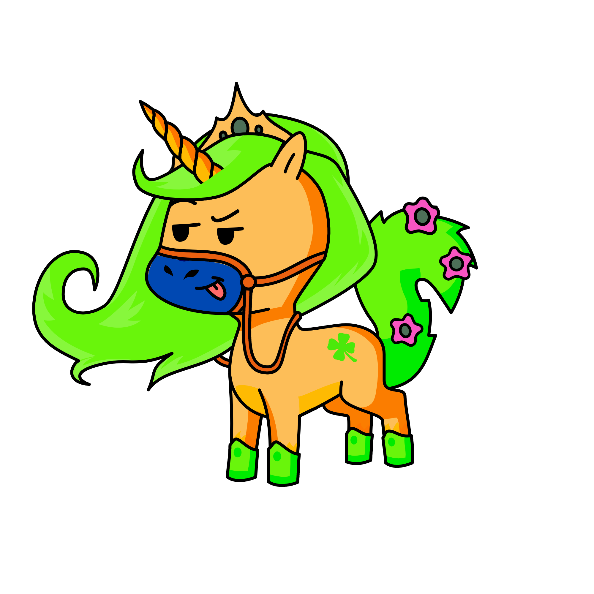 Purple cute  blue cute  unicorn, the unicorn