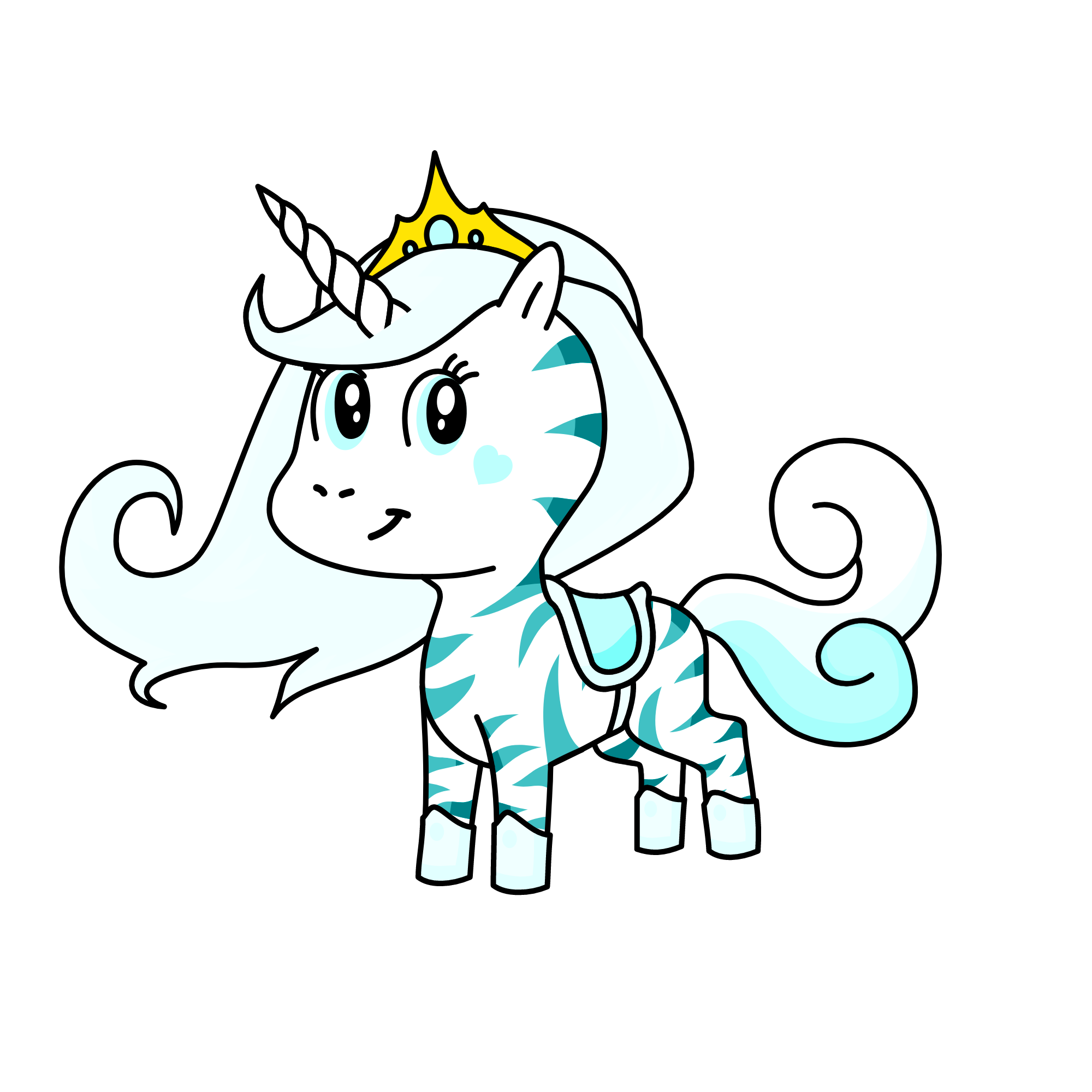 Elza the frozen , the unicorn