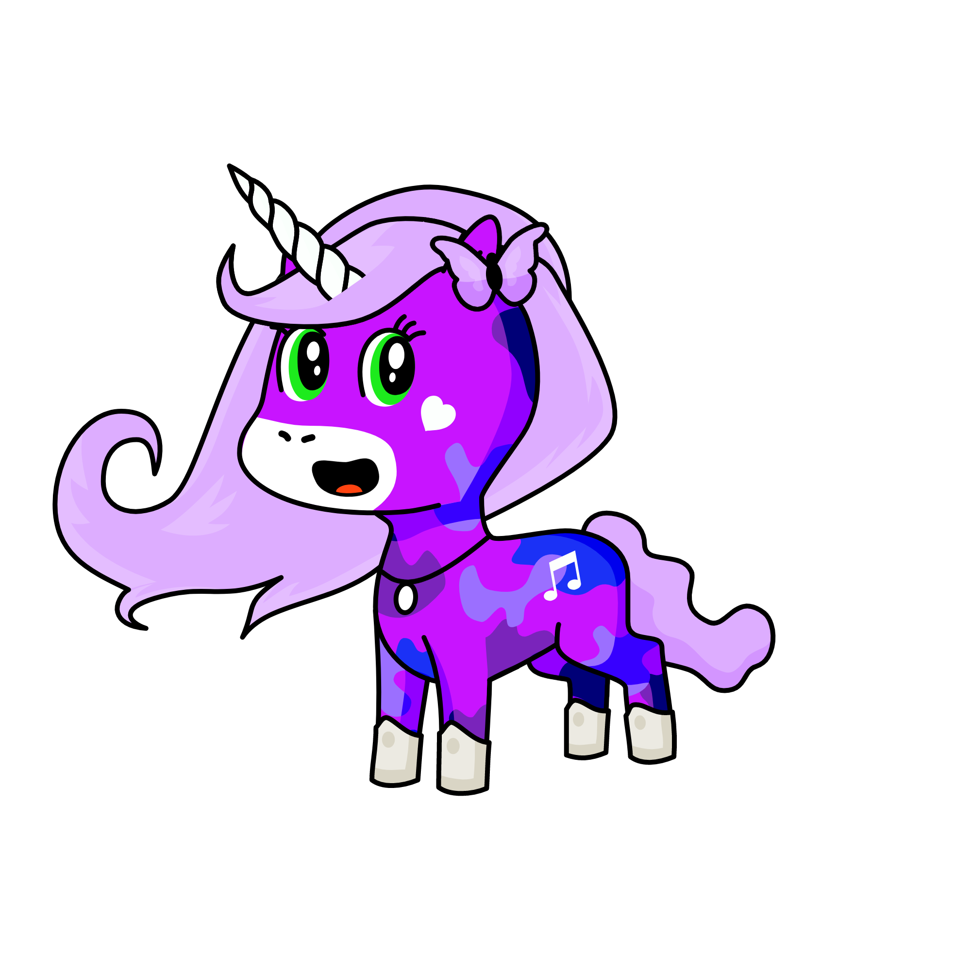 tie dye butter, the unicorn