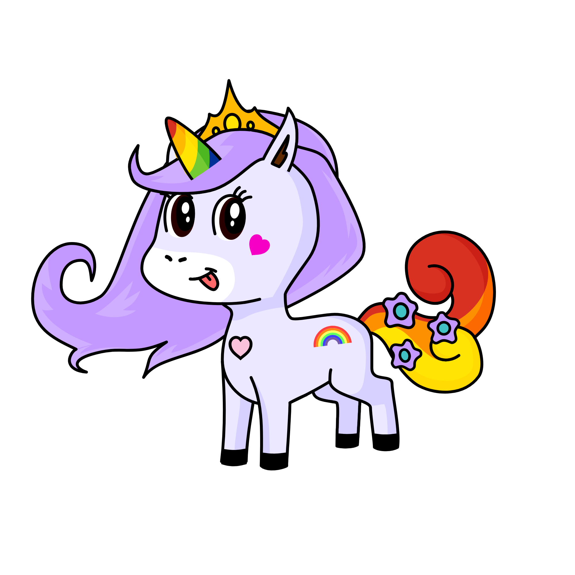 Pretty in rainbow, the unicorn