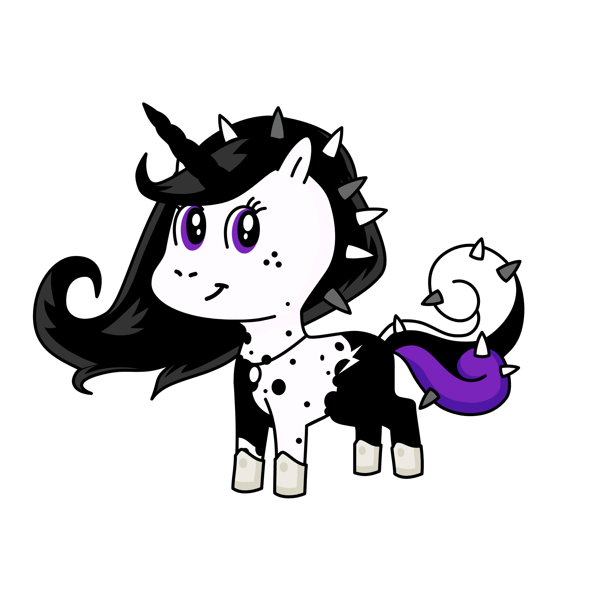 black, the unicorn