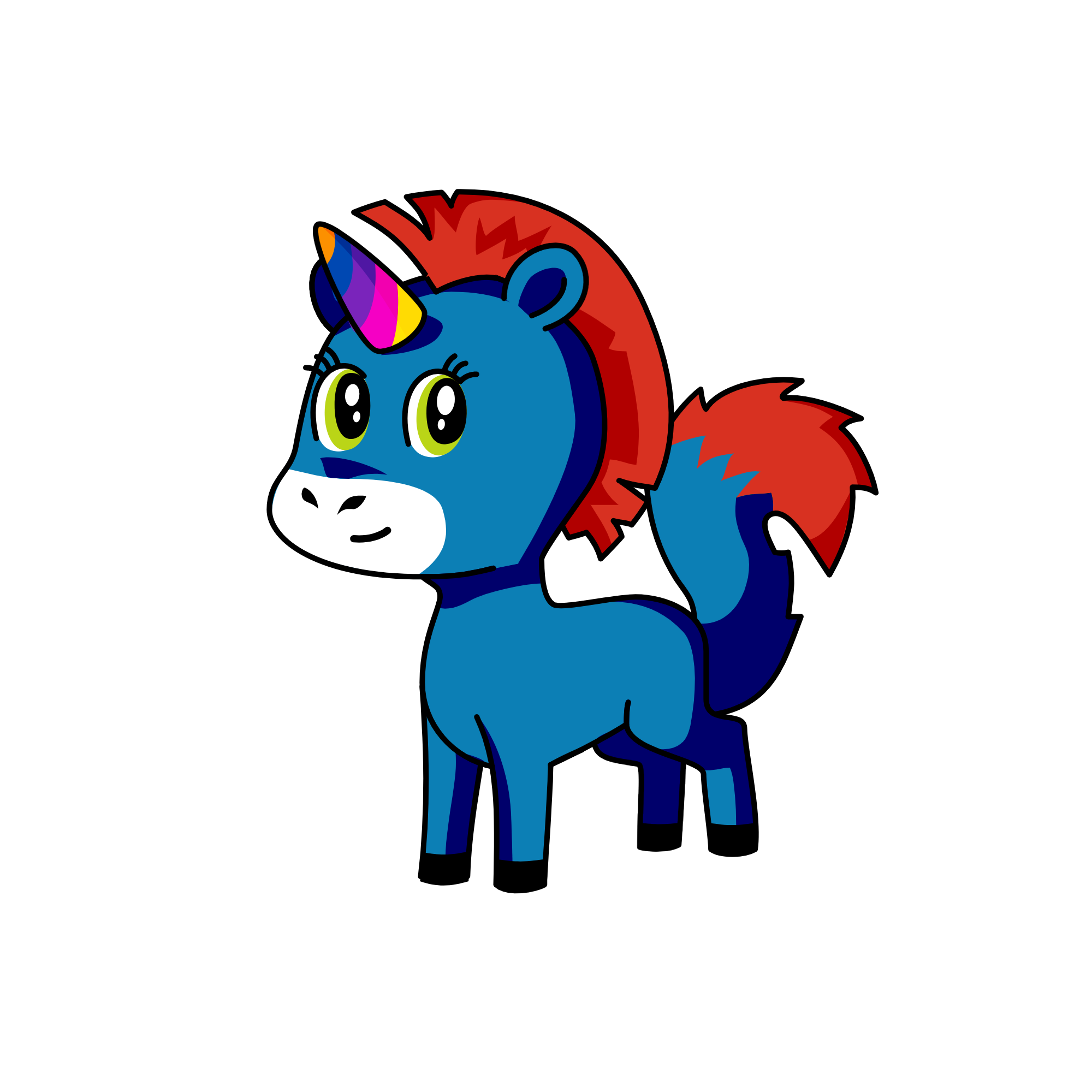 Caca si caca, the unicorn