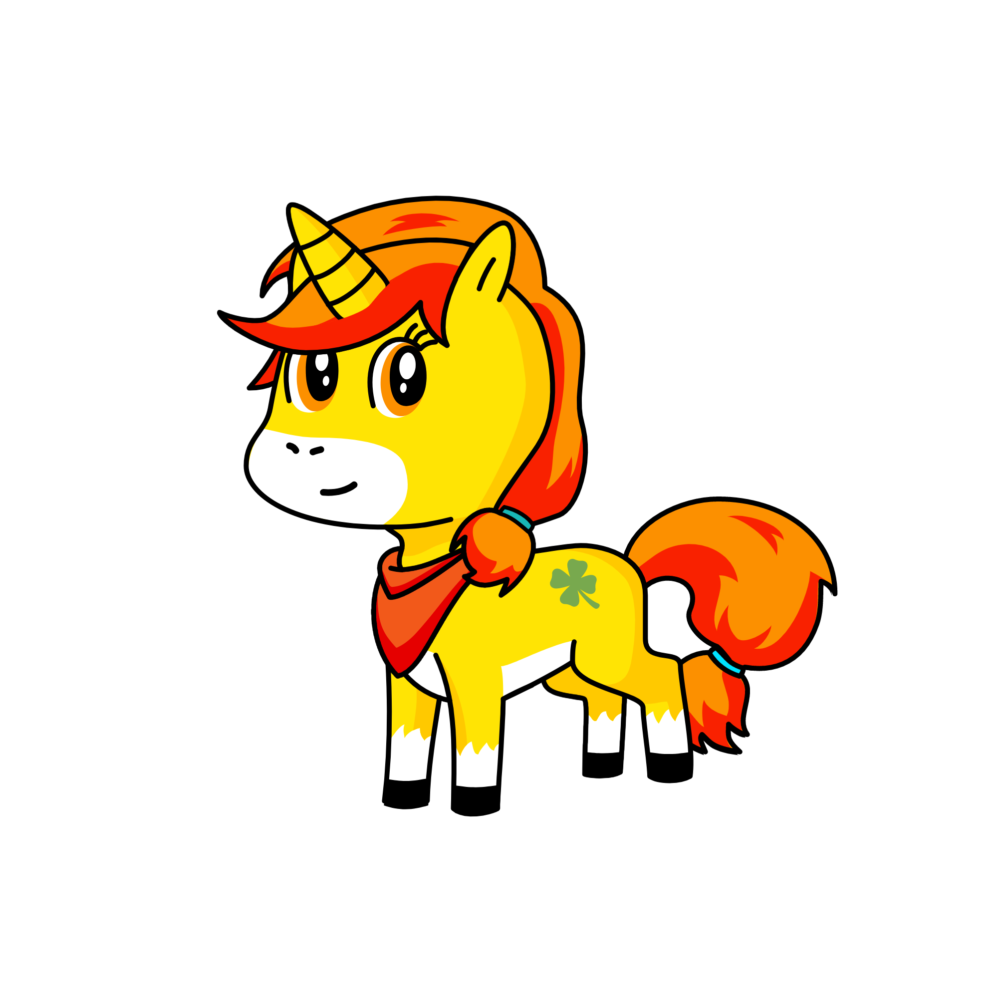 Orange, the unicorn