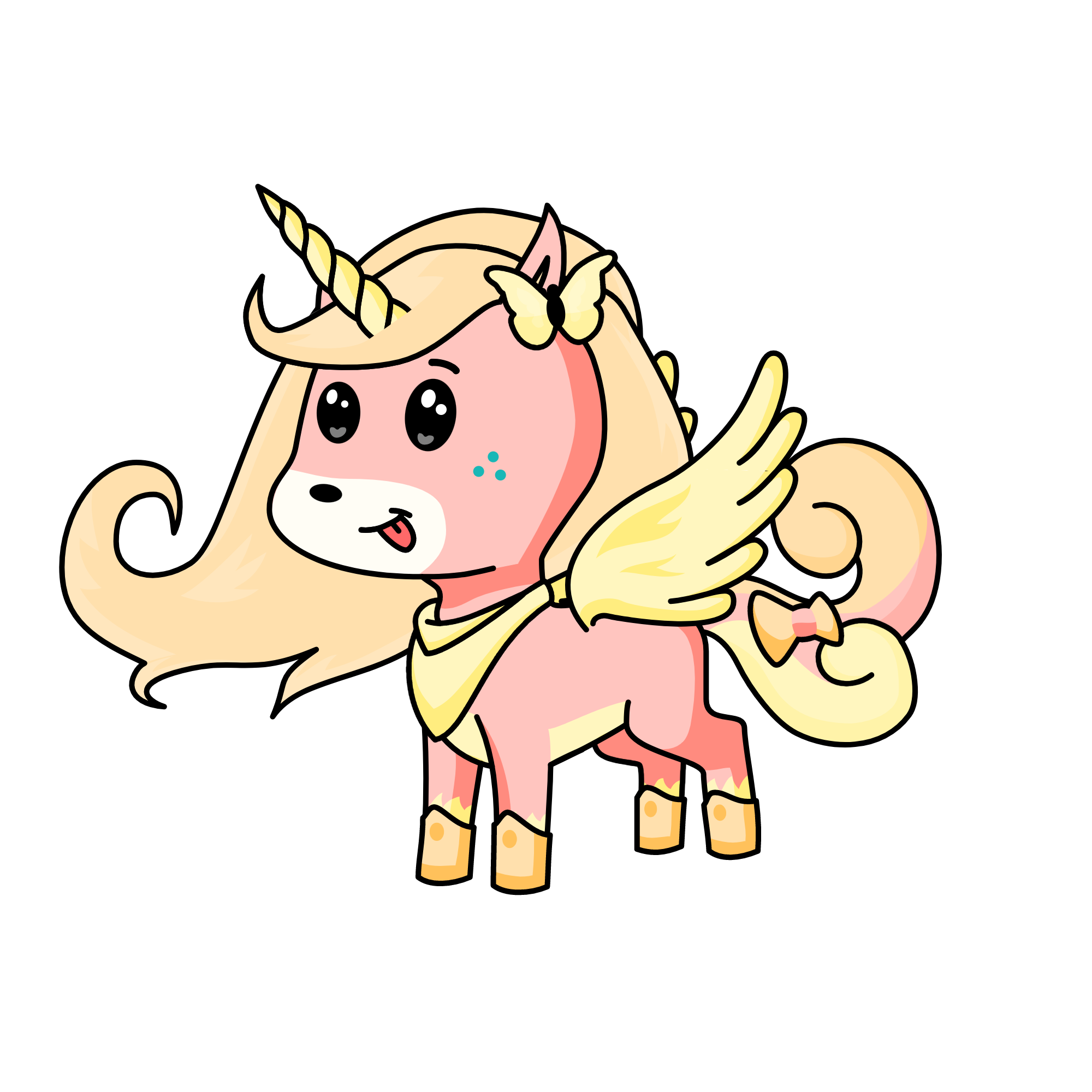 cute dersert, the unicorn
