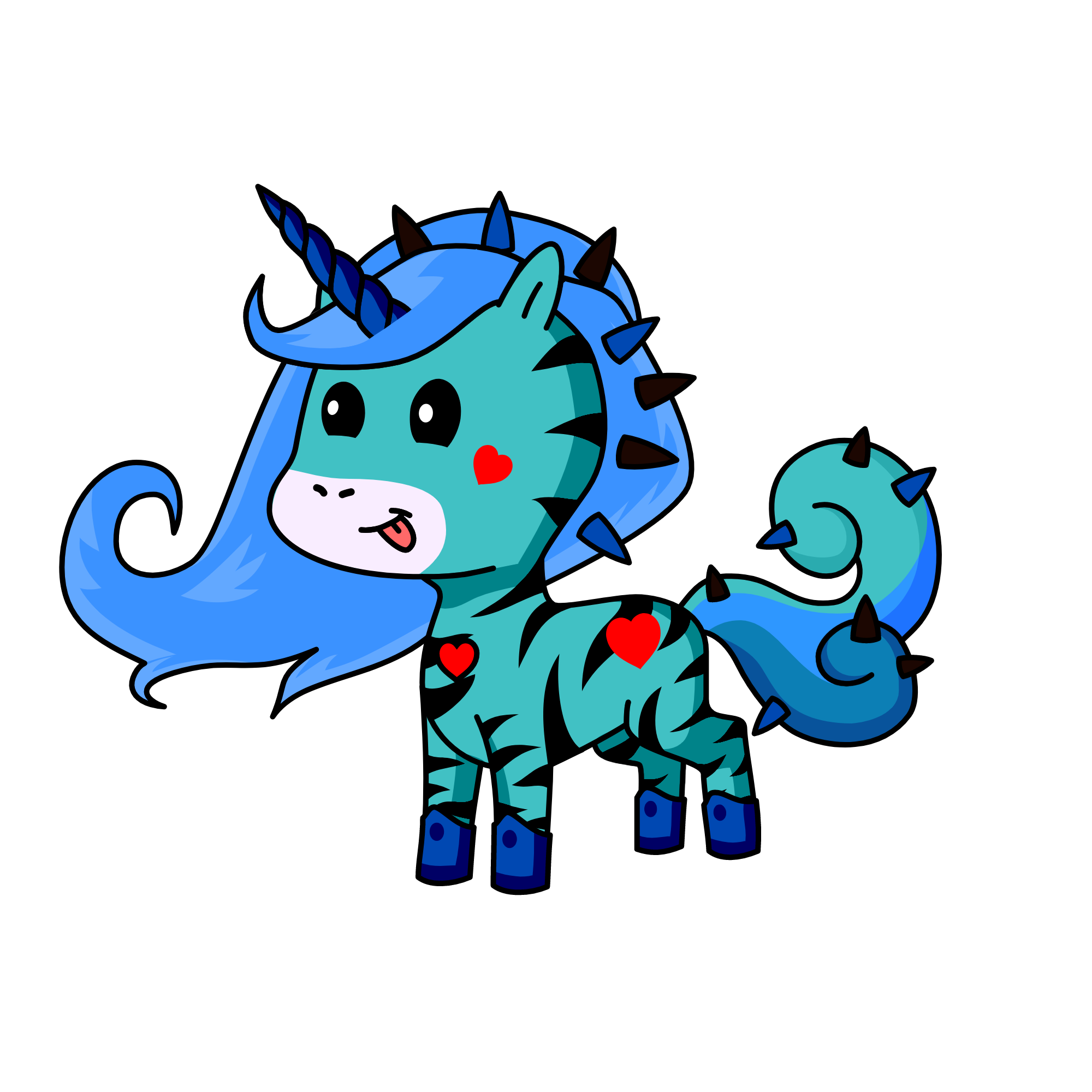 Blue Night, the unicorn