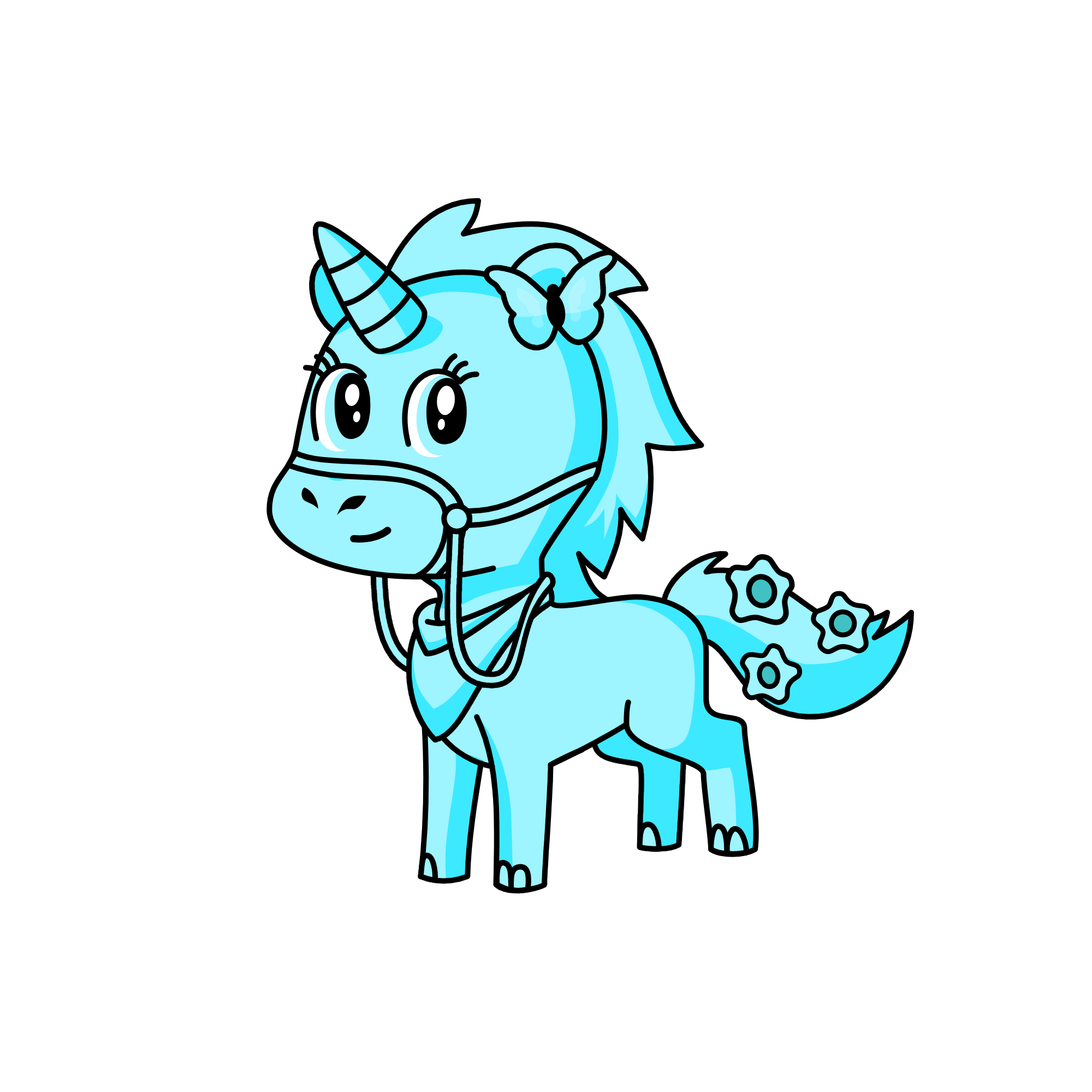 Blueyey, the unicorn
