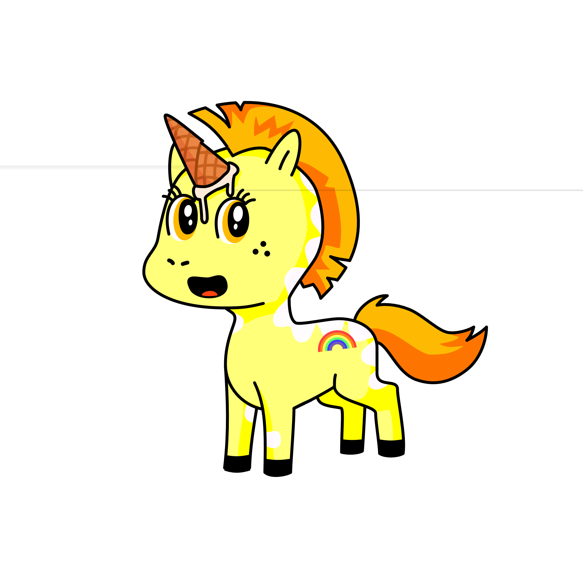 Unicorn of Ethereal Crystal Waters in the Castle of Shimmering River Dragons, Summer, the unicorn