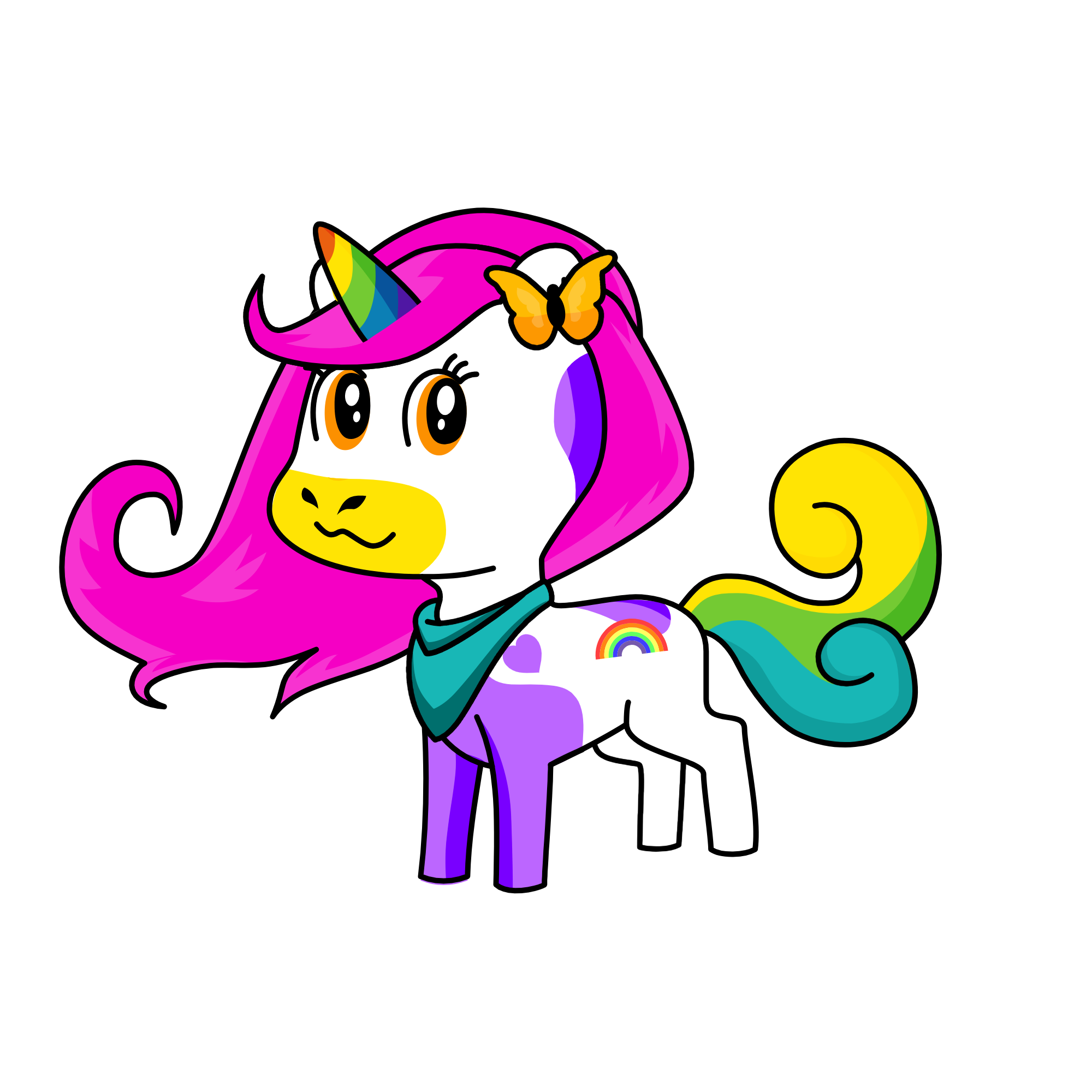 Rainbowena, the unicorn