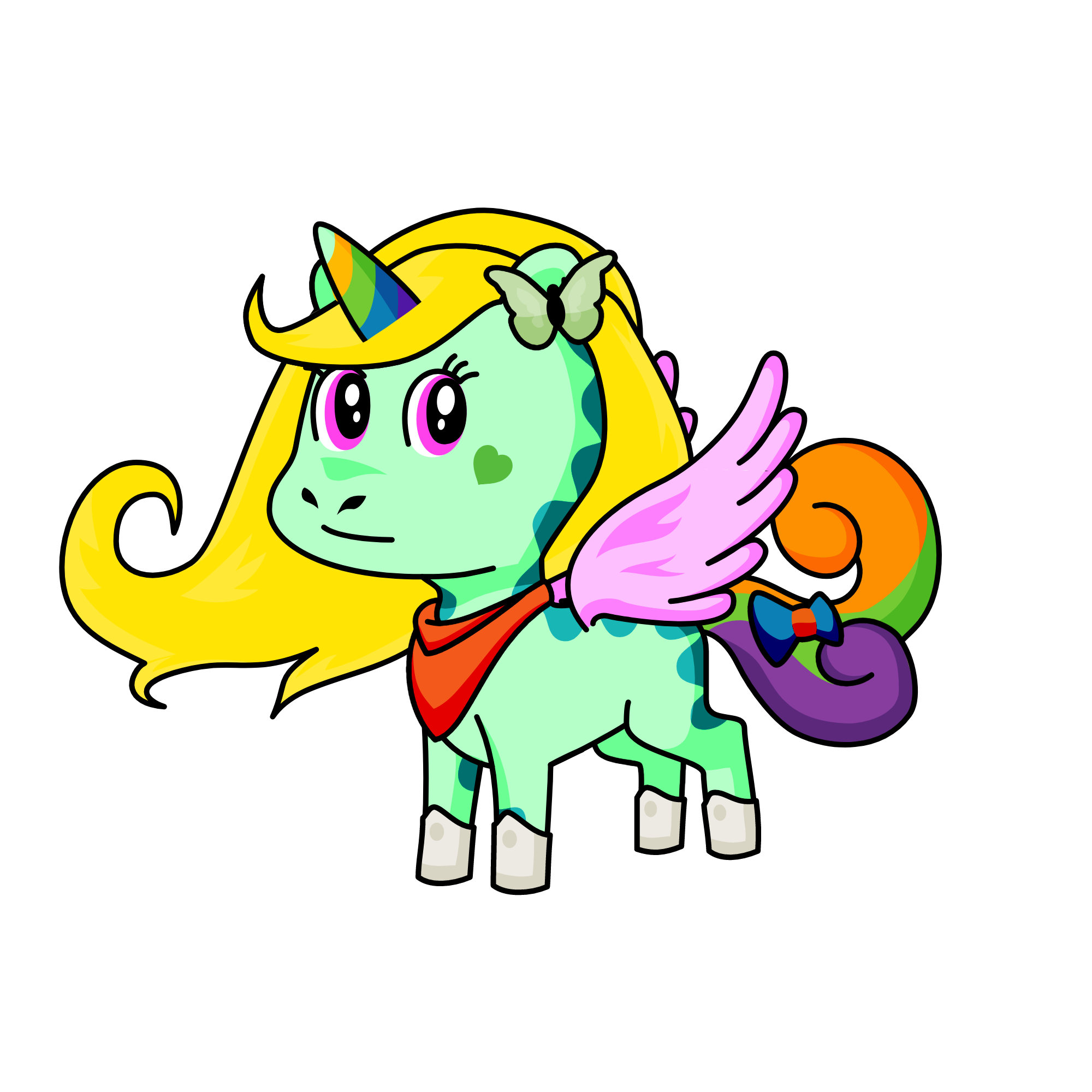 dino nuggy, the unicorn