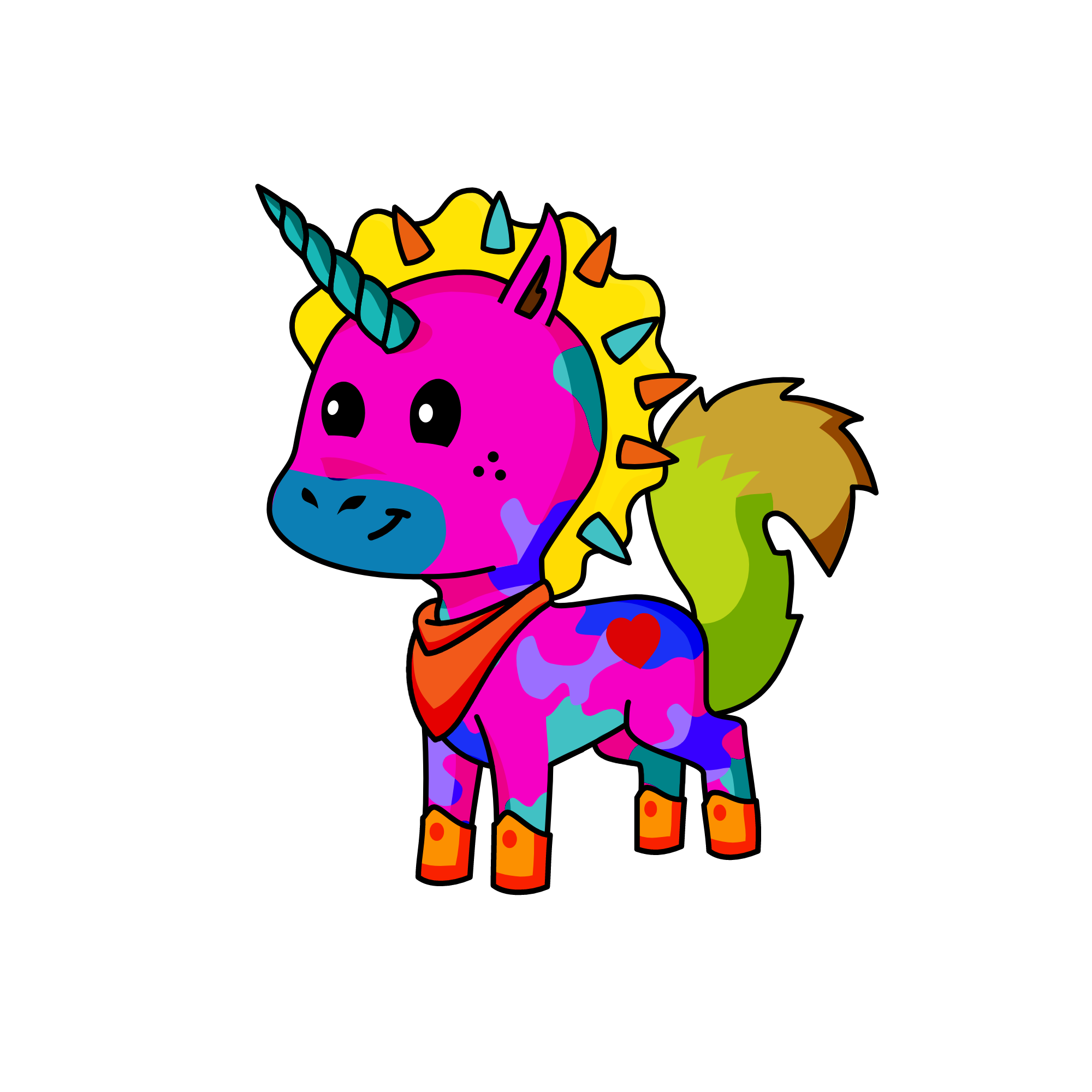 PinkySpiky, the unicorn