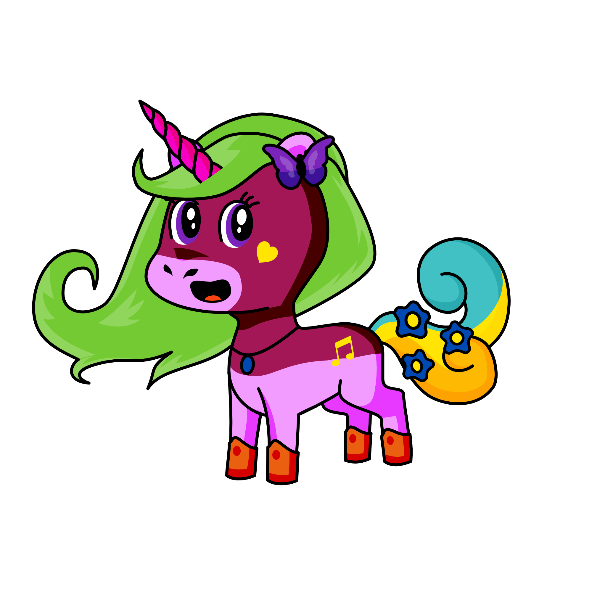 En İyi Arkadaşların Unicornu, the unicorn