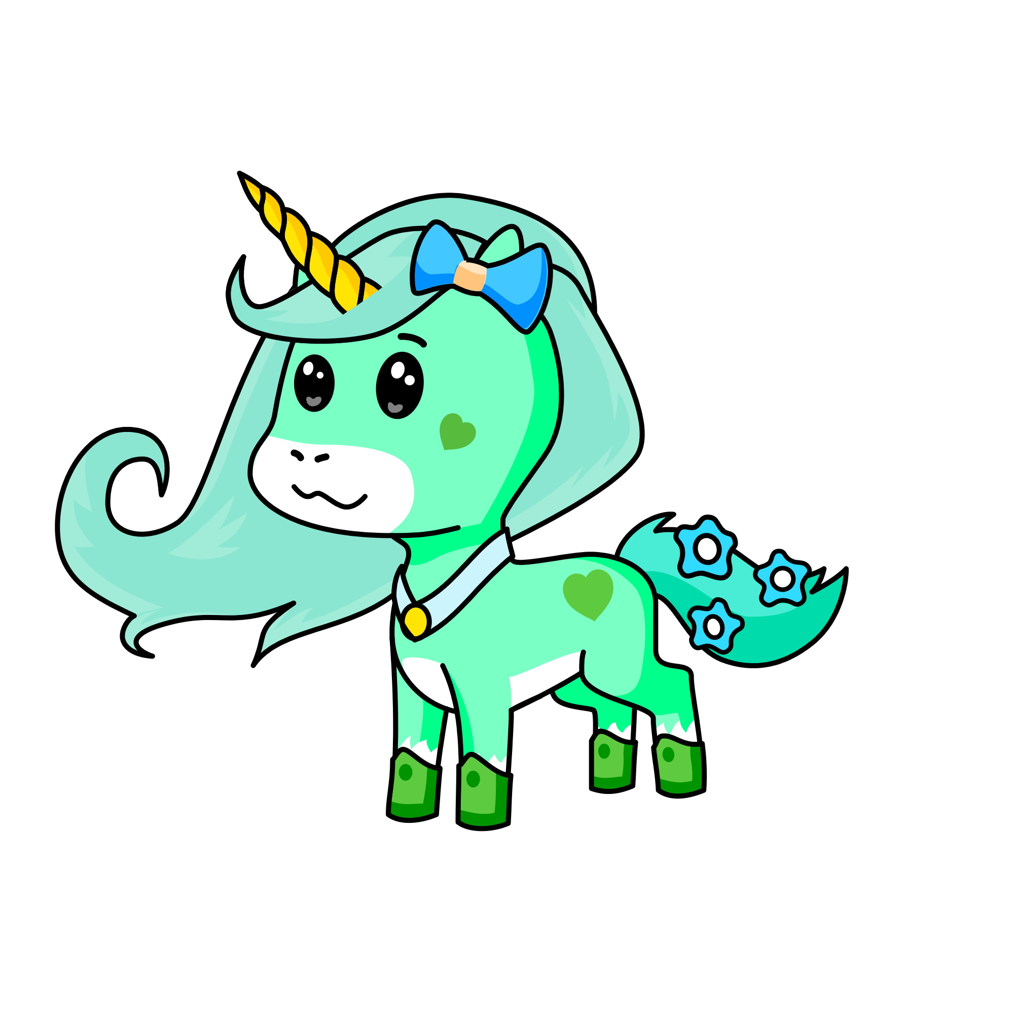 Minty, the unicorn