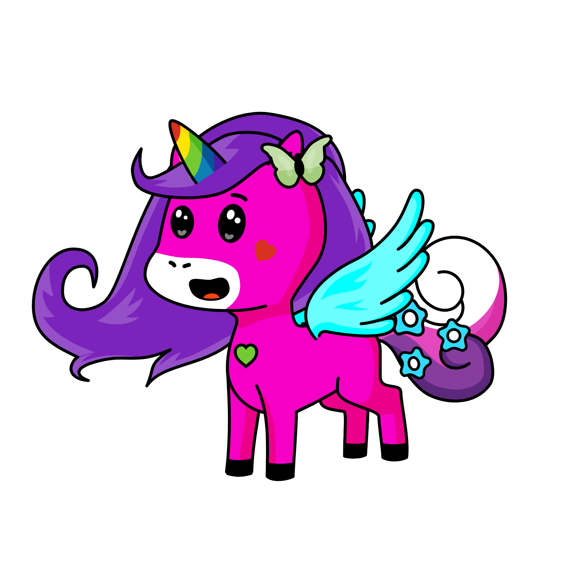 Rainbow Lovely, the unicorn