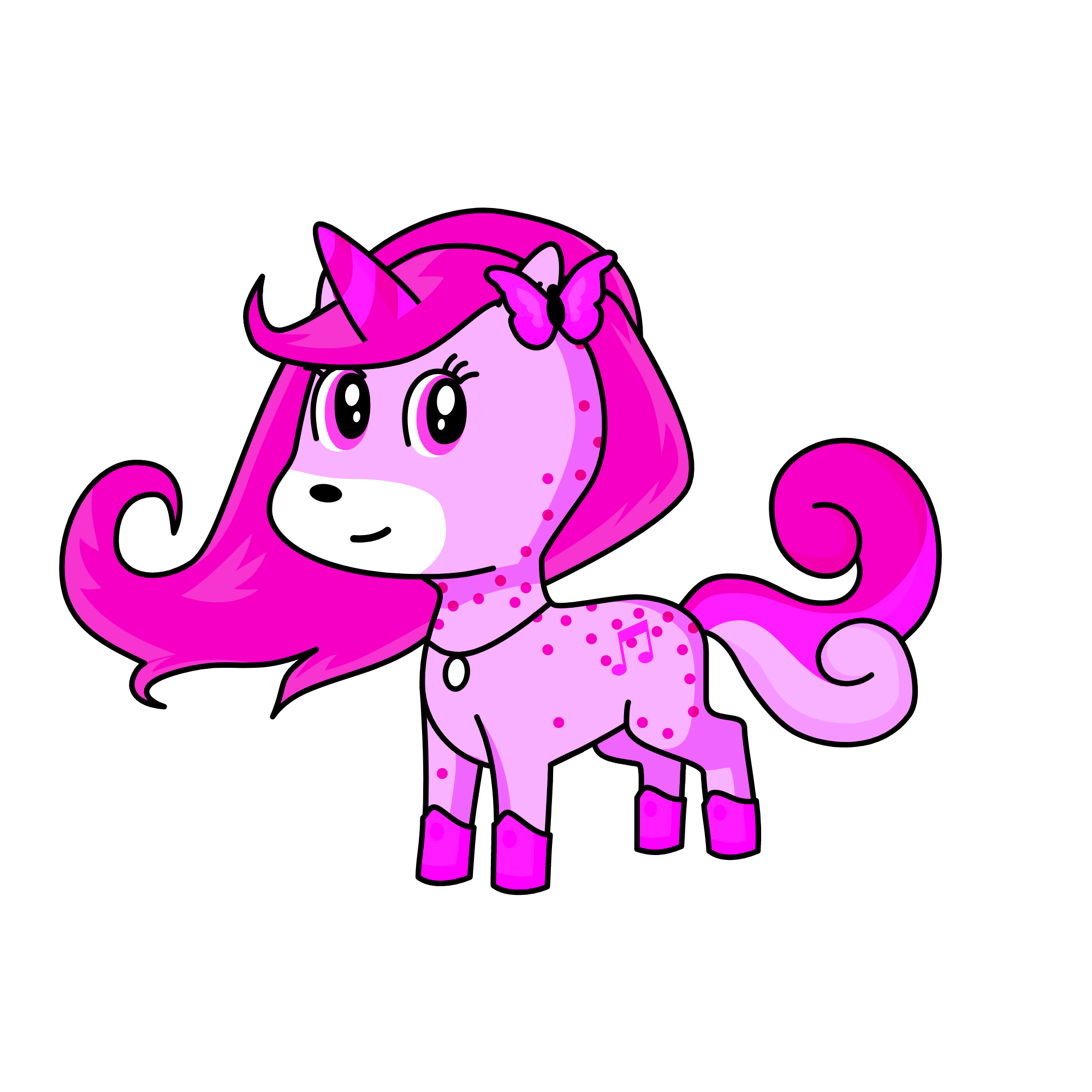 Pink, the unicorn