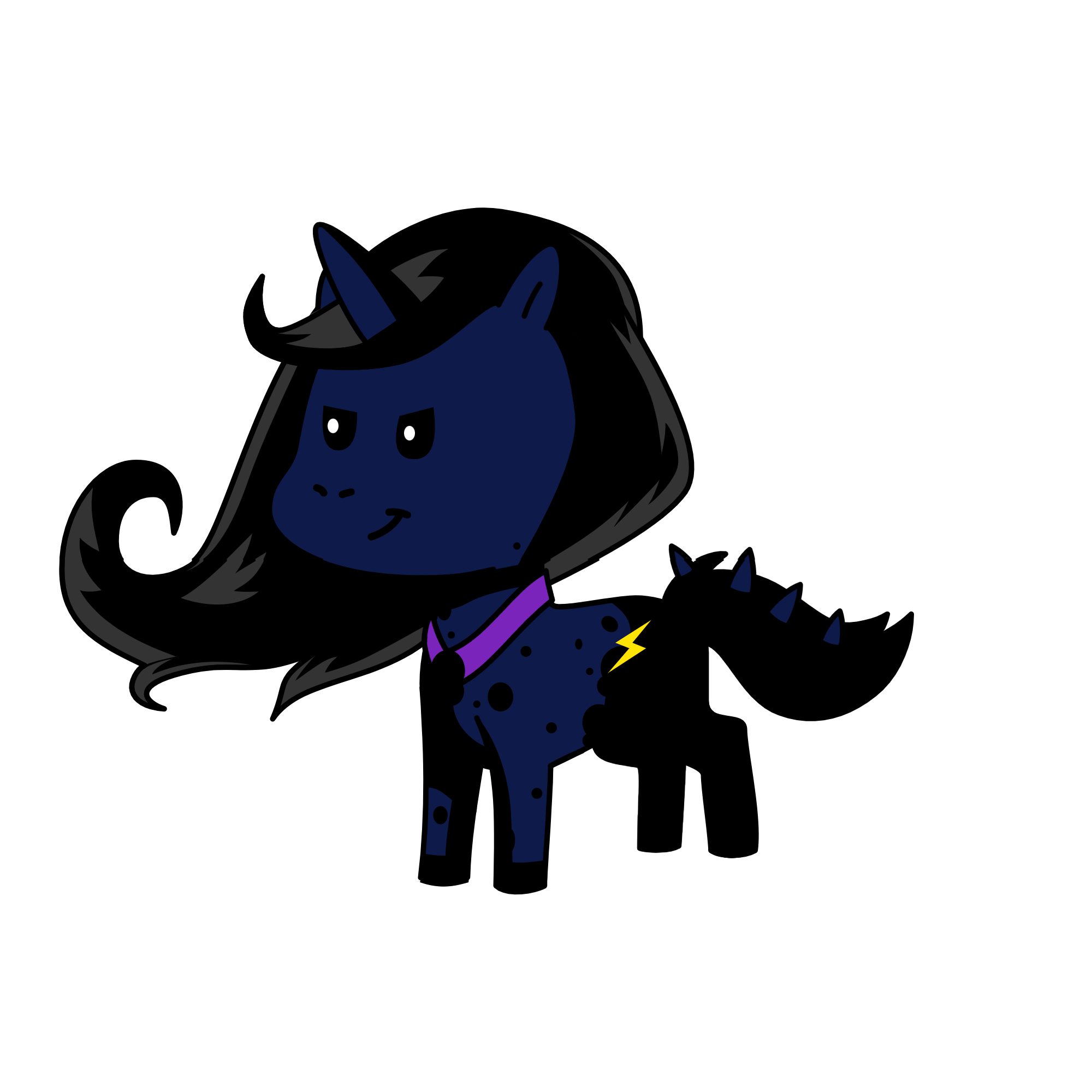 Was taken over by darkness, the unicorn